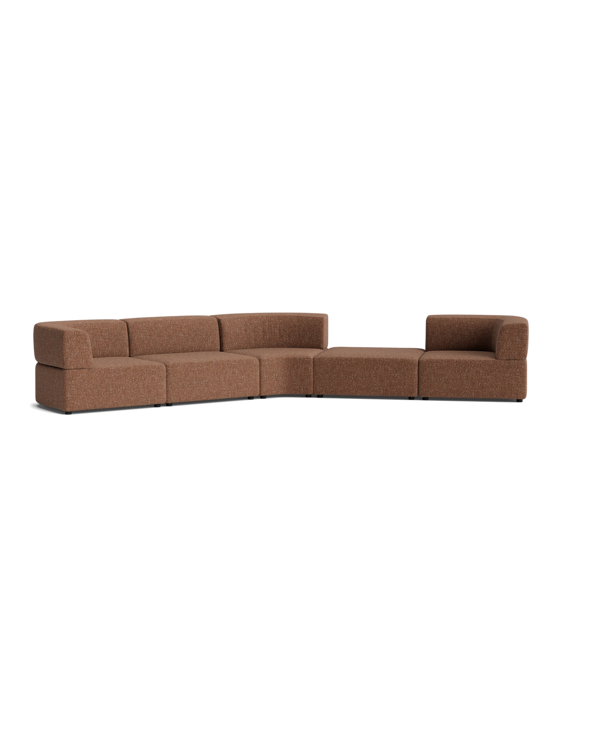 Stretch Large Angled Gap Sofa - Fleck Rust
