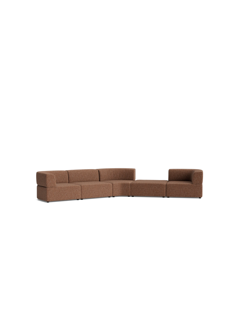 Stretch Large Angled Gap Sofa - Fleck Rust
