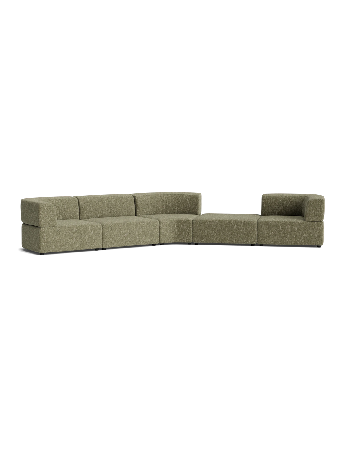 Stretch Large Angled Gap Sofa - Fleck Olive