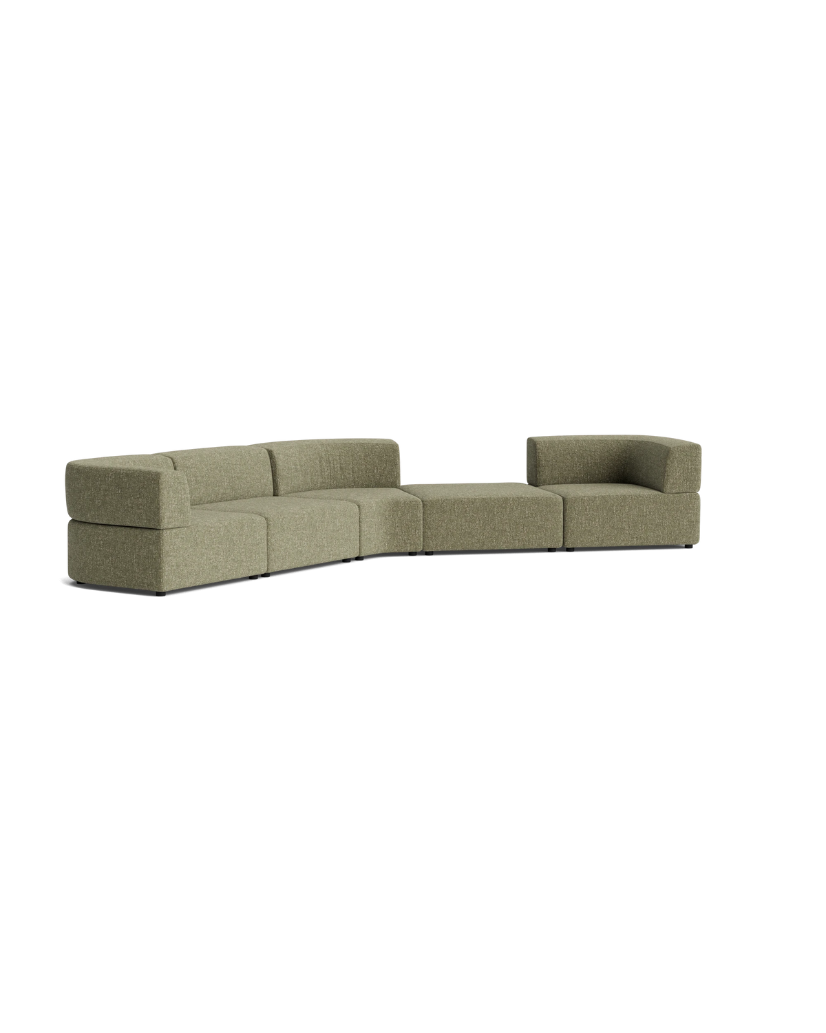 Stretch Large Angled Gap Sofa - Fleck Olive