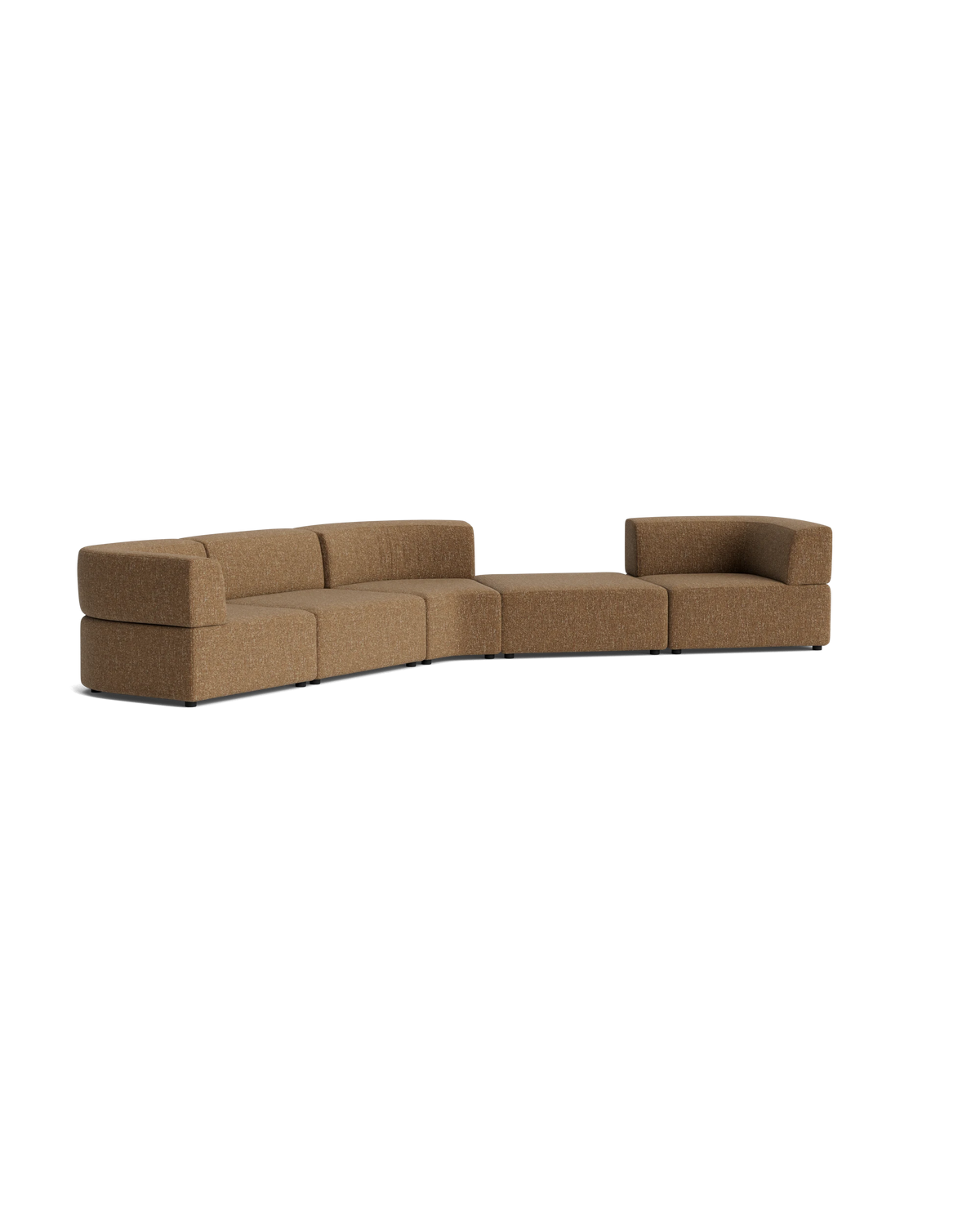 Stretch Large Angled Gap Sofa - Fleck Ginger