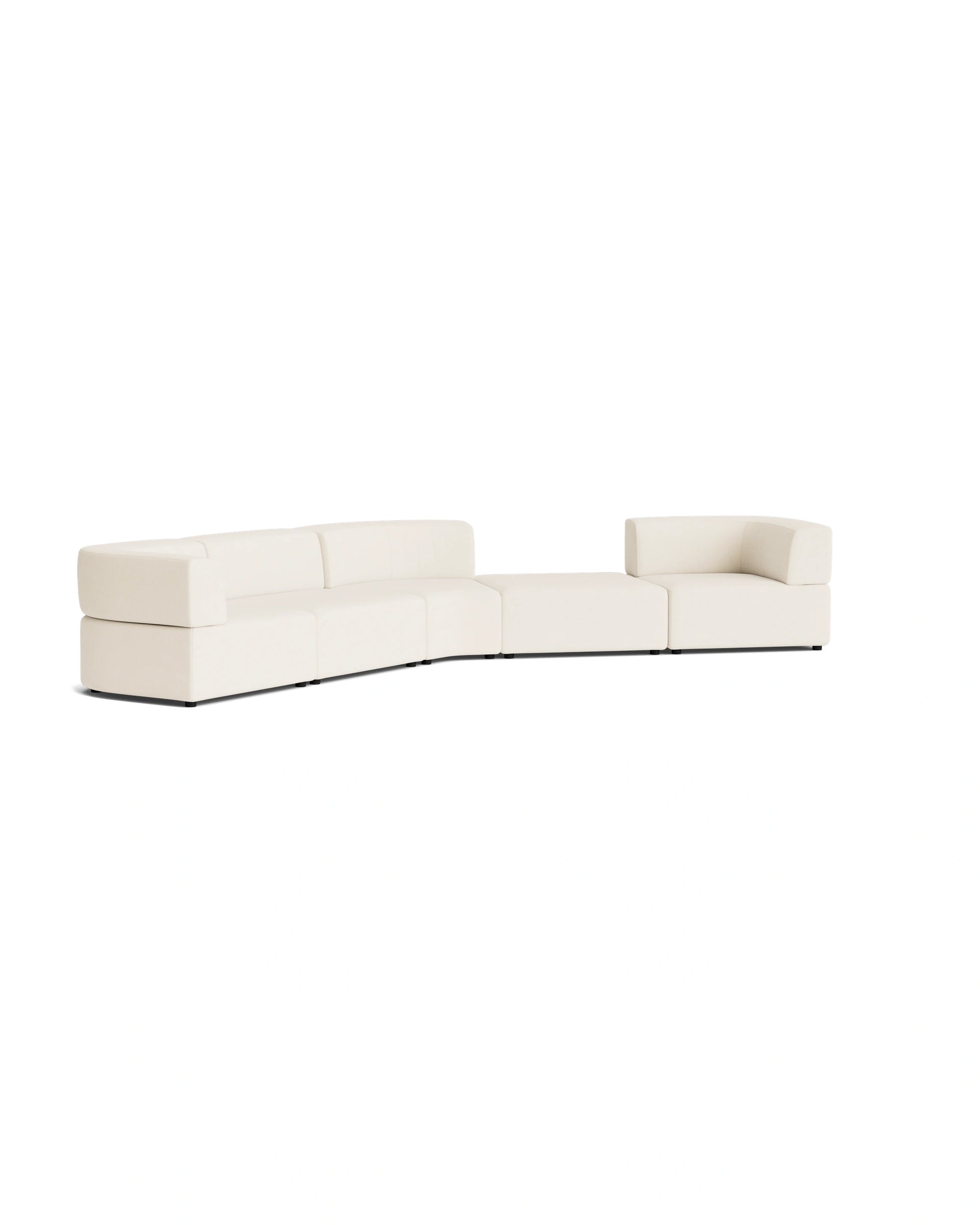 Stretch Large Angled Gap Sofa - Fossil Vanilla