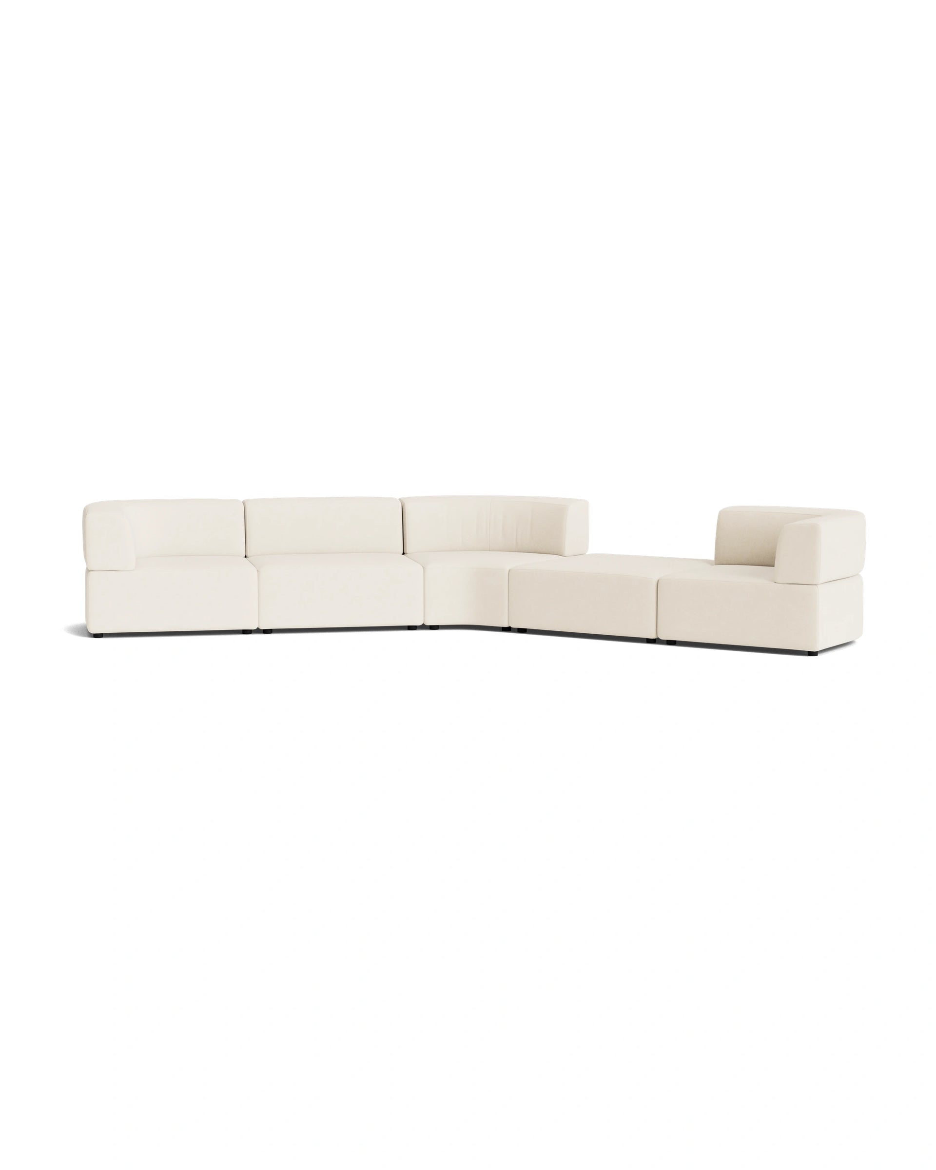 Stretch Large Angled Gap Sofa - Fossil Vanilla