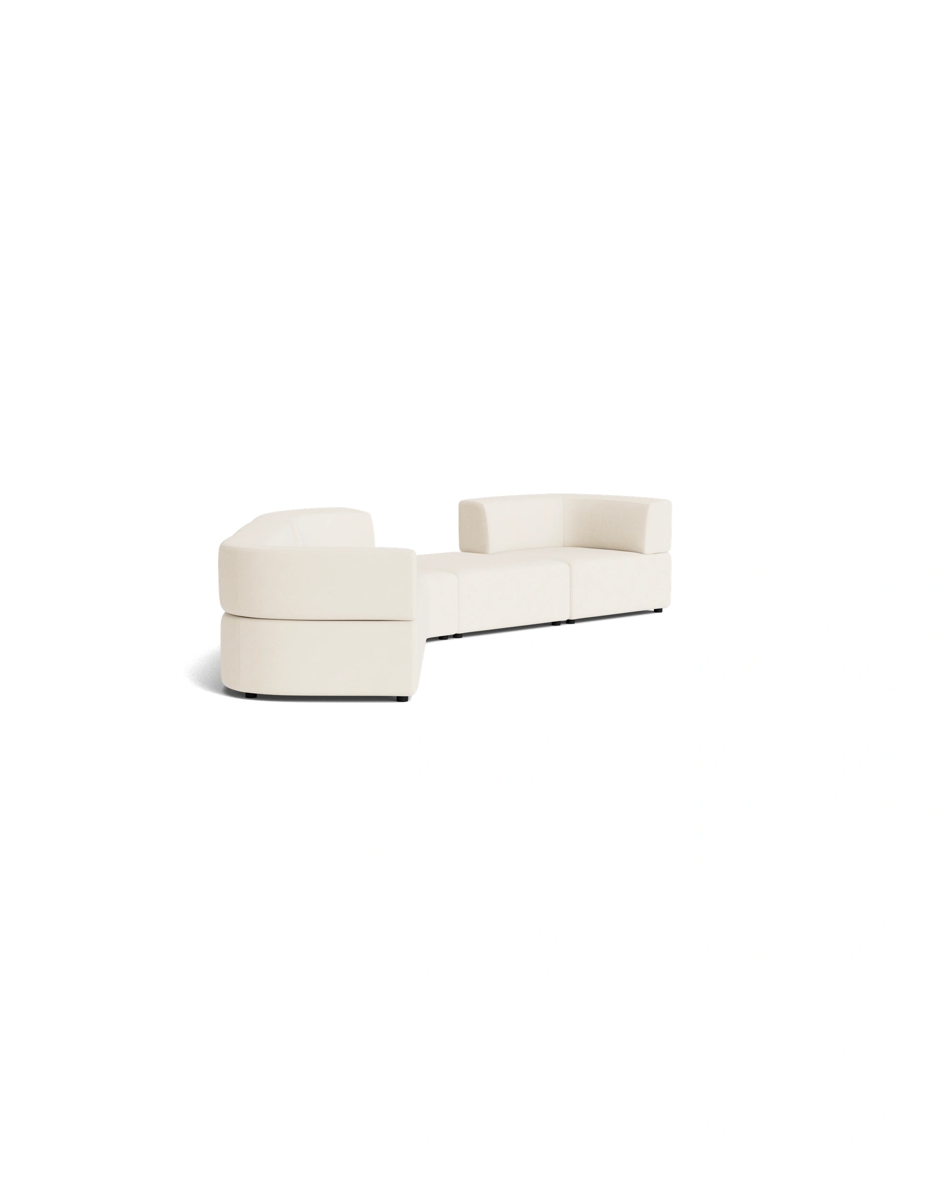 Stretch Large Angled Gap Sofa - Fossil Vanilla