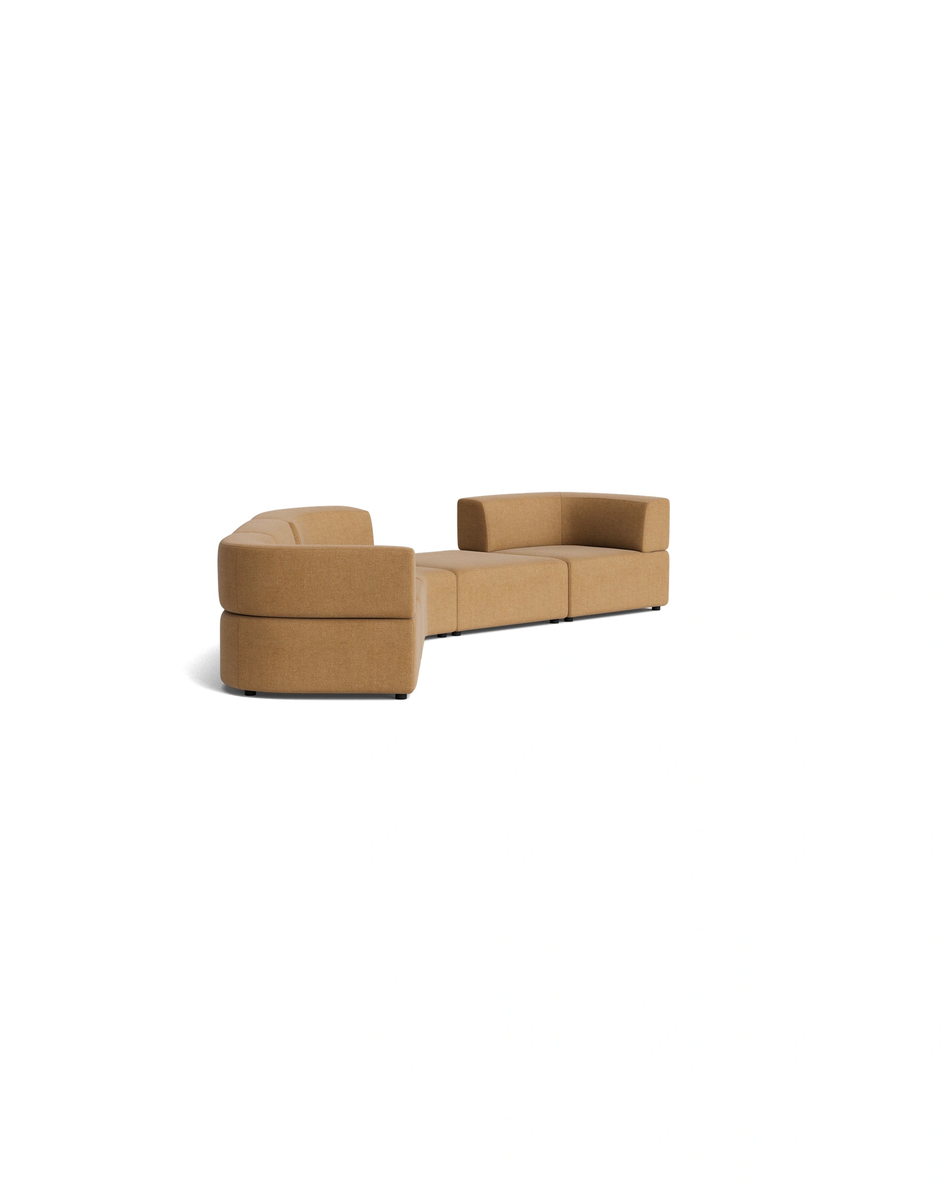 Stretch Large Angled Gap Sofa - Fossil Fawn