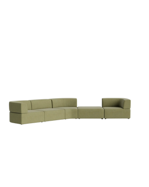 Stretch Large Angled Gap Sofa - Fossil Eucalyptus