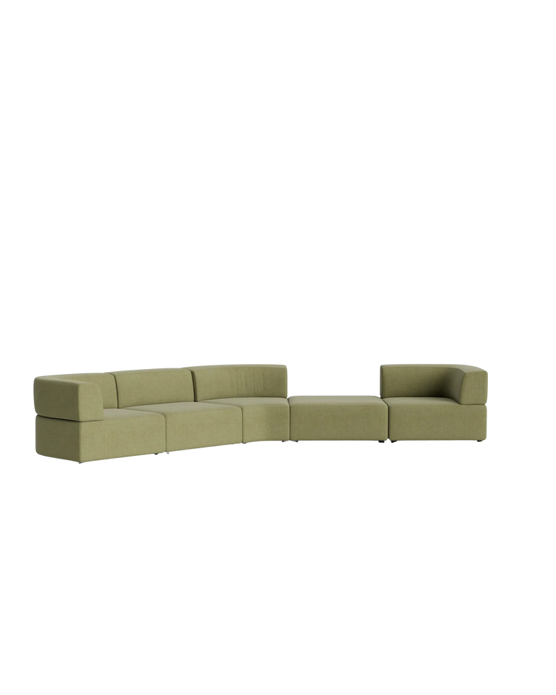 Stretch Large Angled Gap Sofa - Fossil Eucalyptus