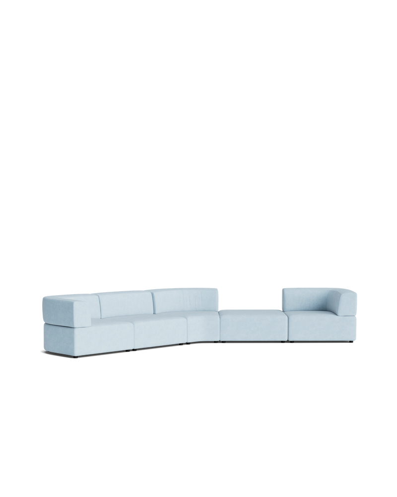 Stretch Large Angled Gap Sofa - Fossil Powder Blue