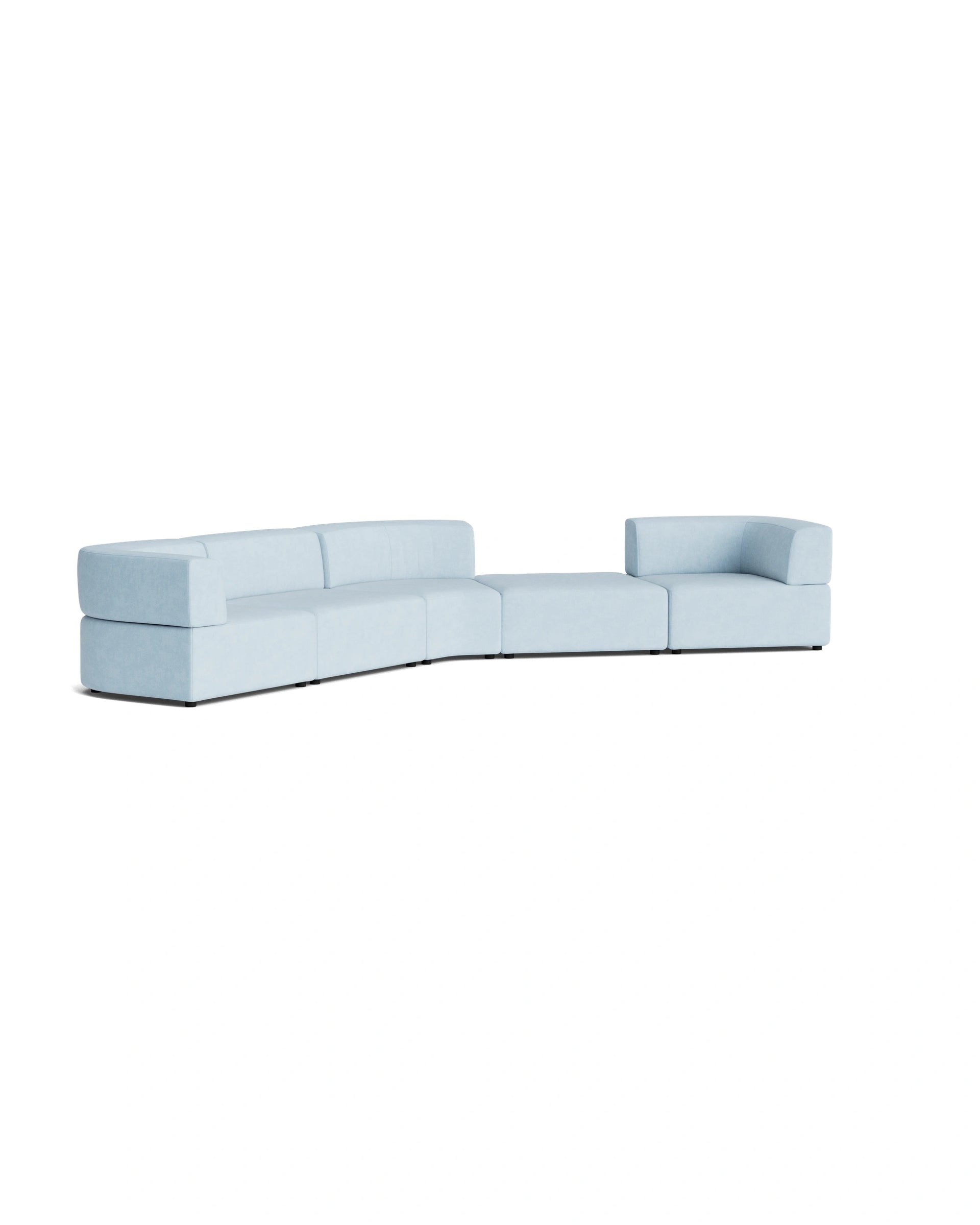 Stretch Large Angled Gap Sofa - Fossil Powder Blue