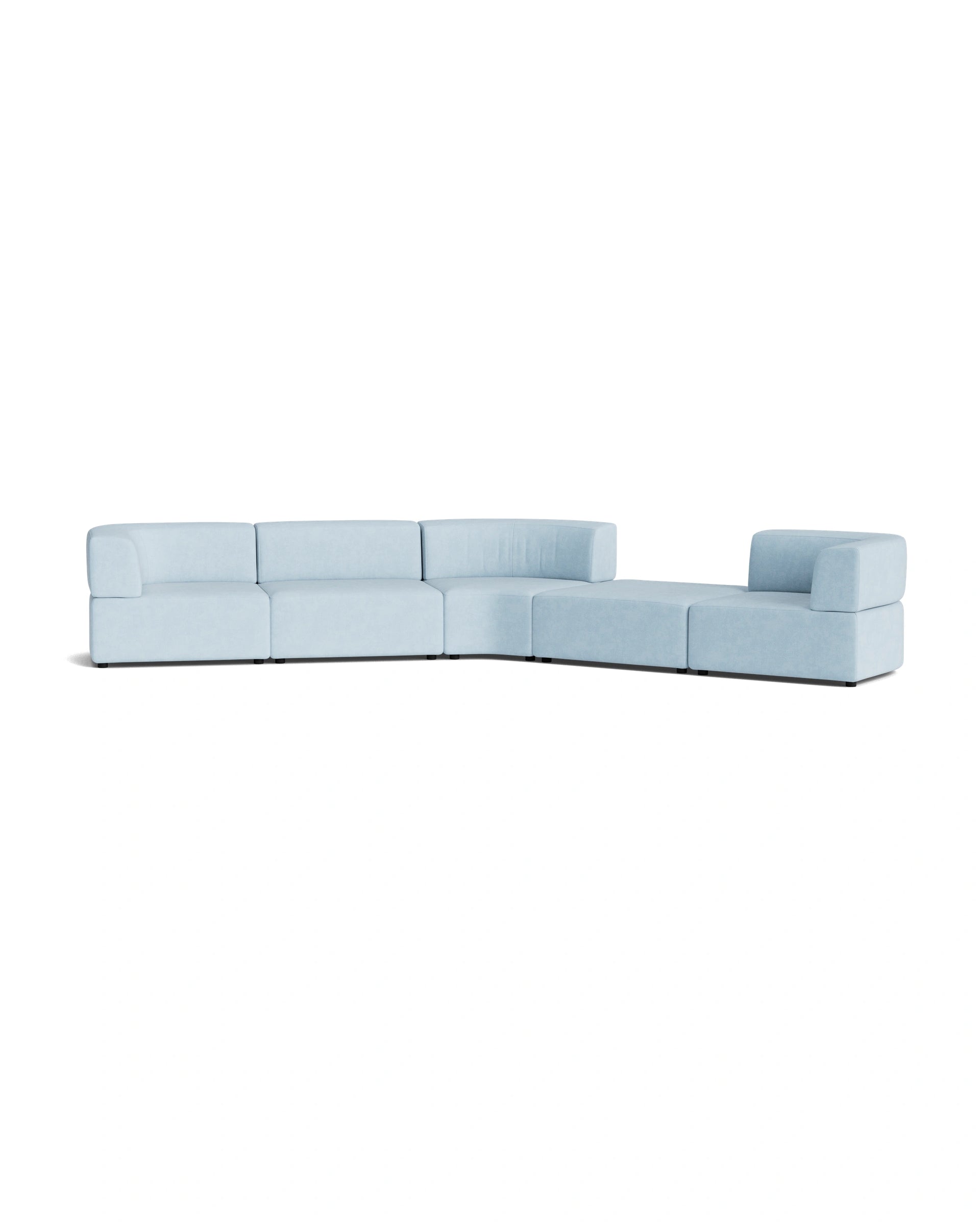 Stretch Large Angled Gap Sofa - Fossil Powder Blue