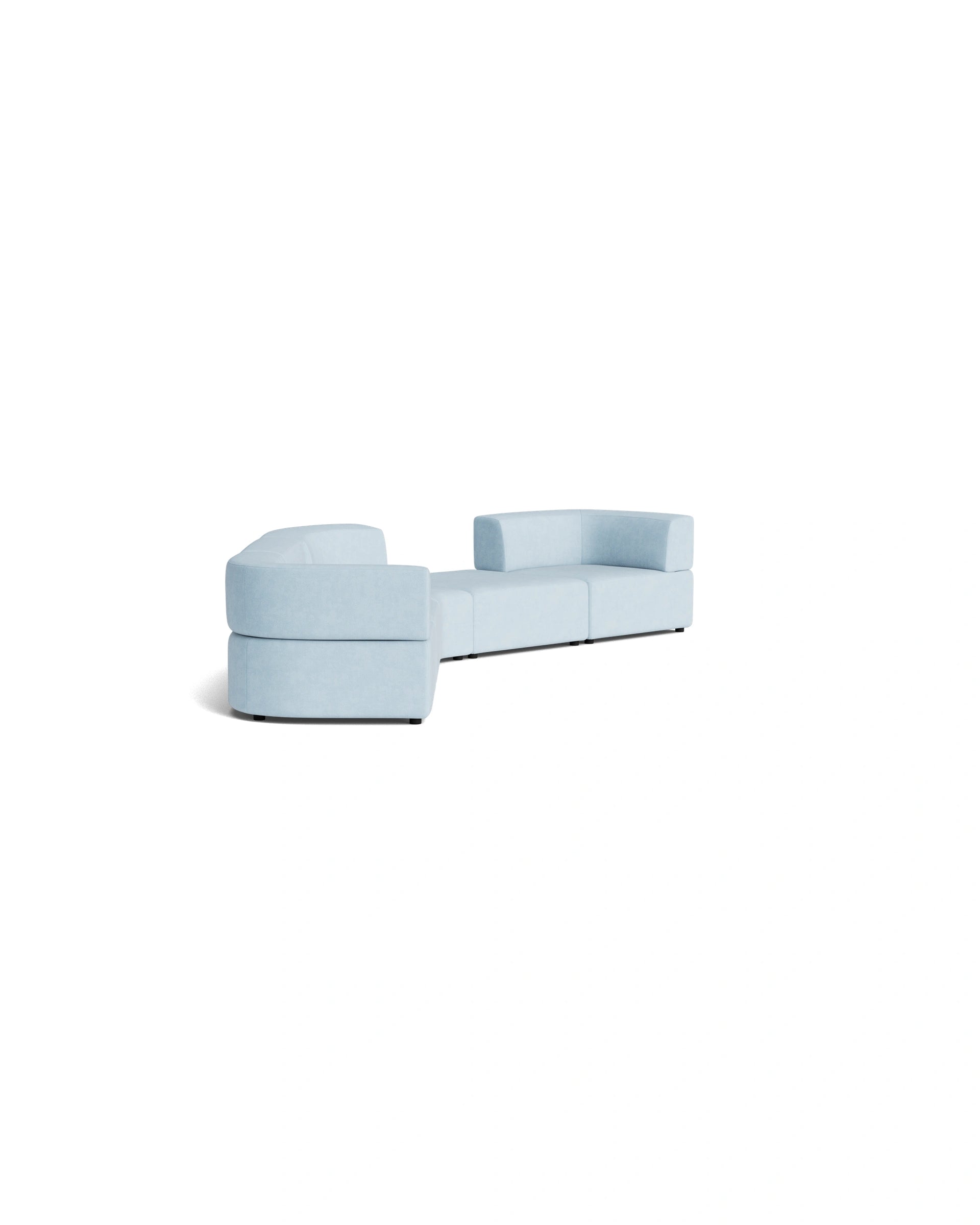 Stretch Large Angled Gap Sofa - Fossil Powder Blue