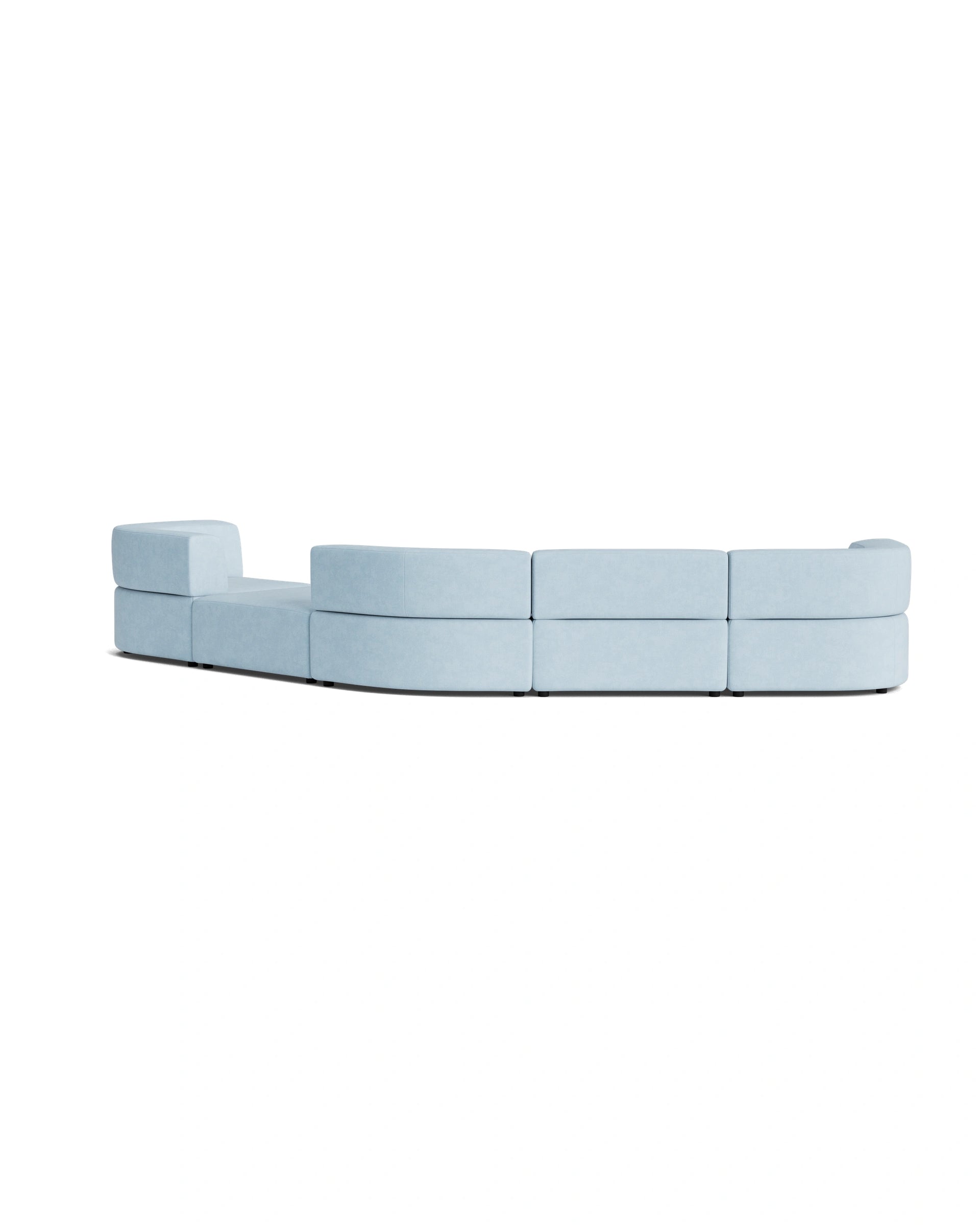 Stretch Large Angled Gap Sofa - Fossil Powder Blue