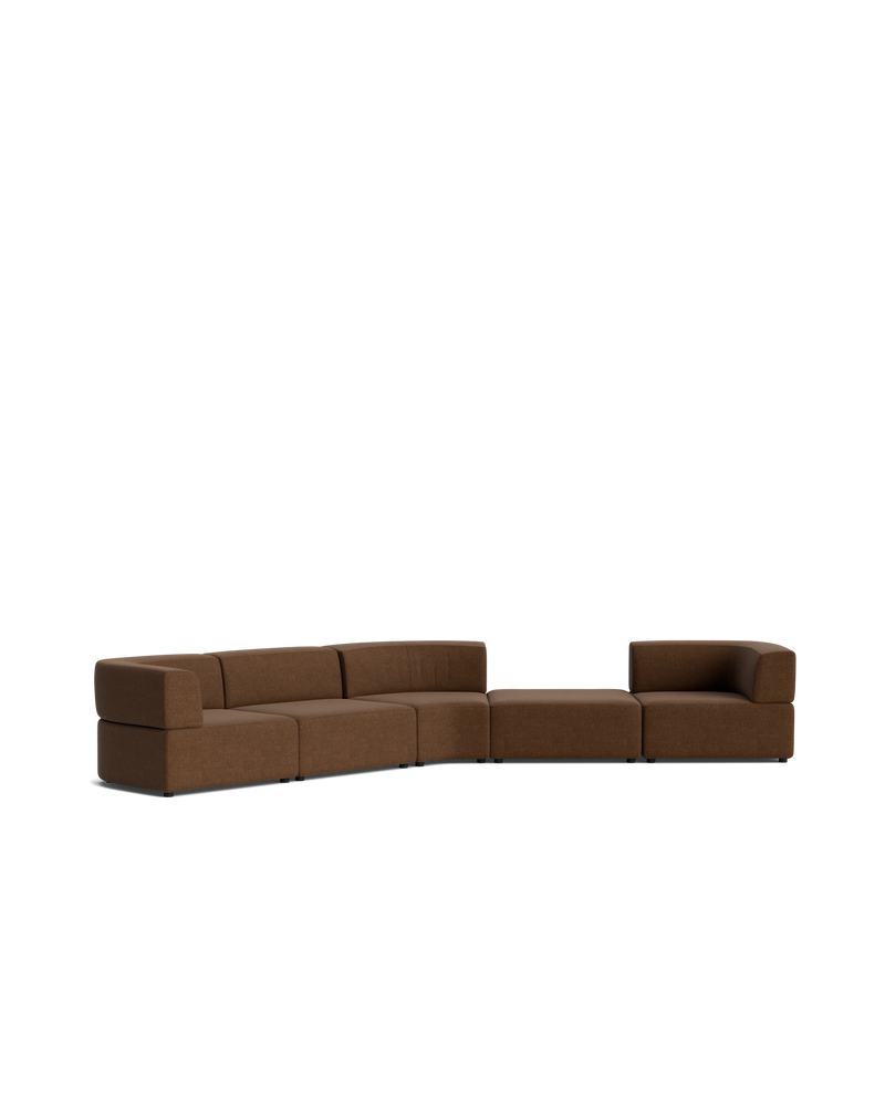 Stretch Large Angled Gap Sofa - Fossil Chocolate
