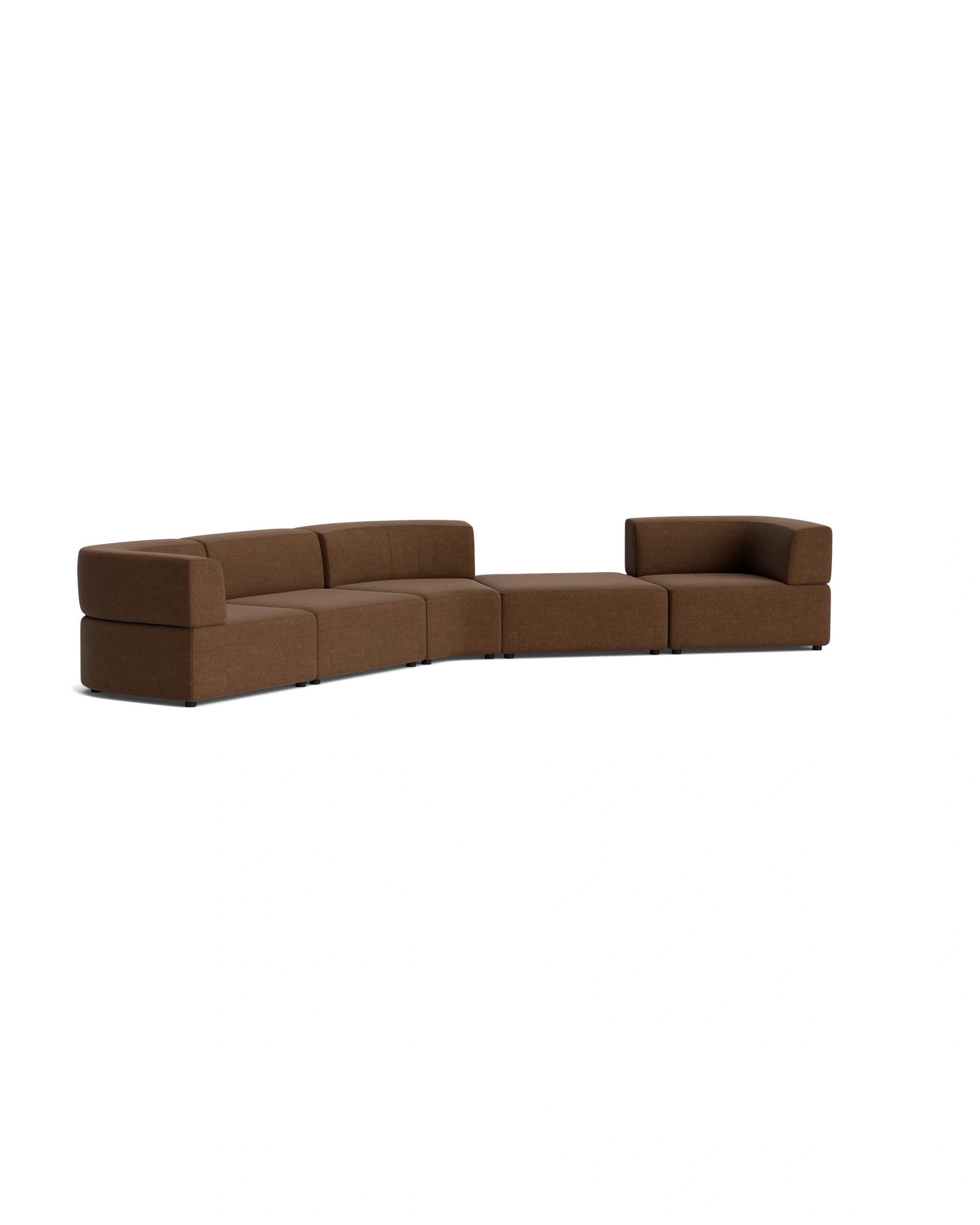 Stretch Large Angled Gap Sofa - Fossil Chocolate