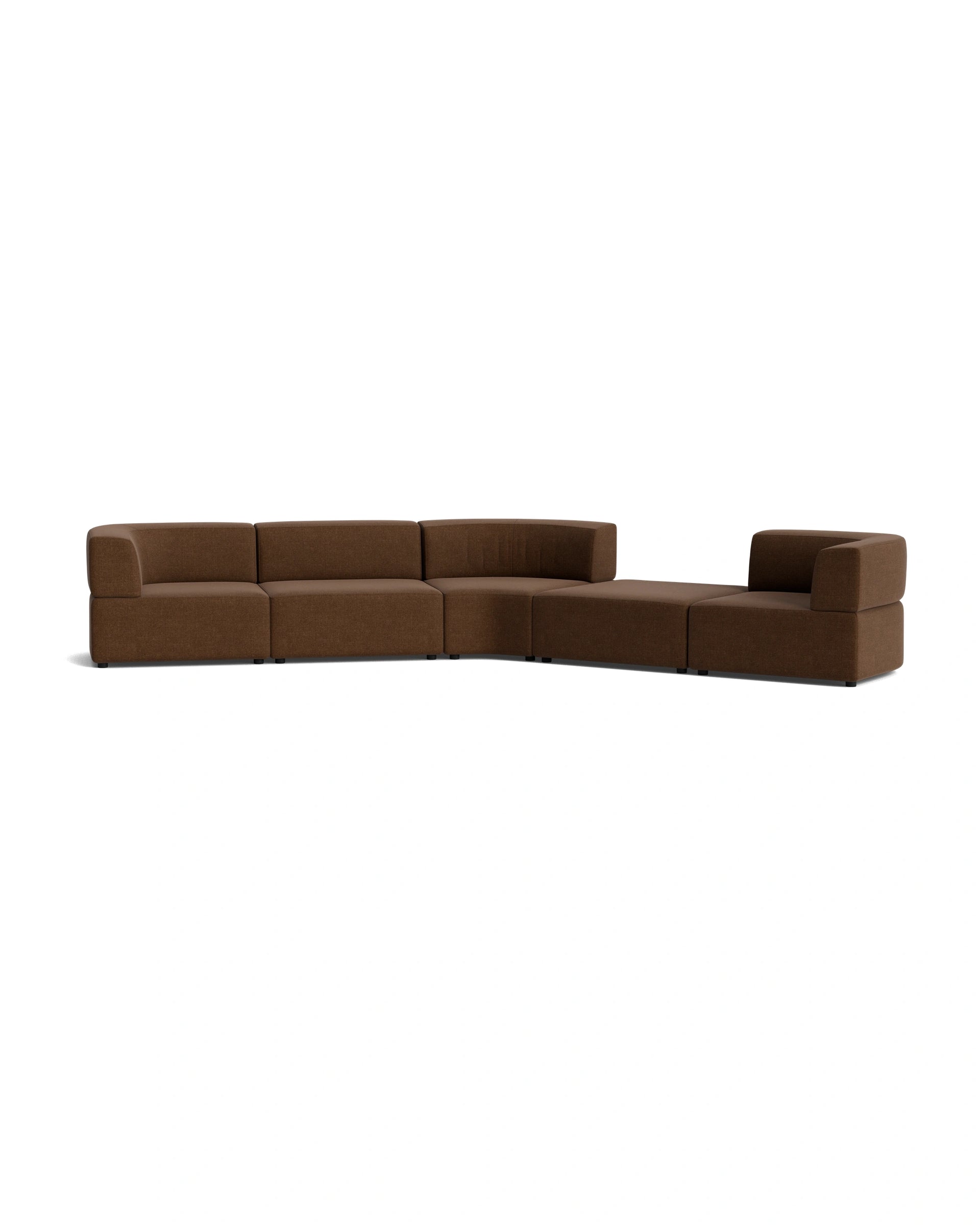 Stretch Large Angled Gap Sofa - Fossil Chocolate