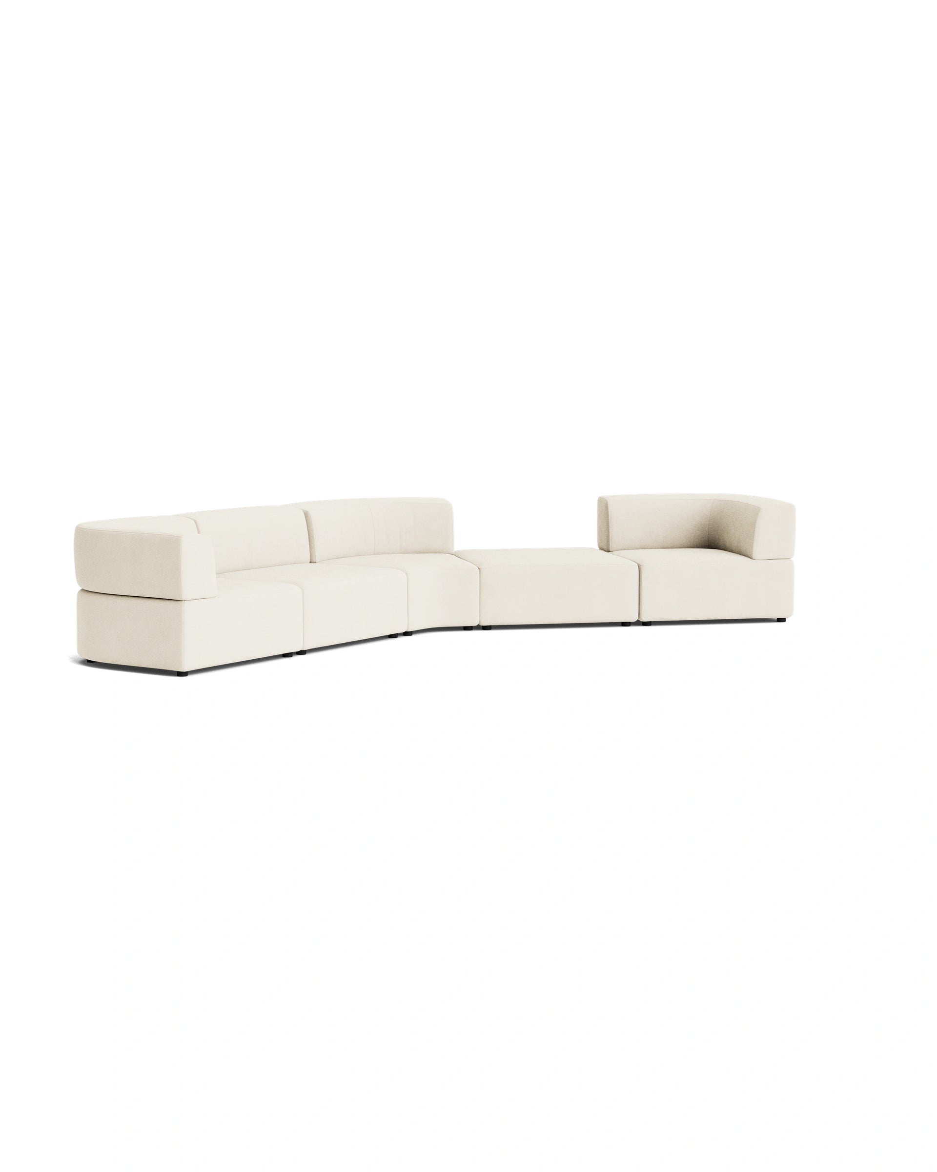 Stretch Large Angled Gap Sofa - Corduroy Off White