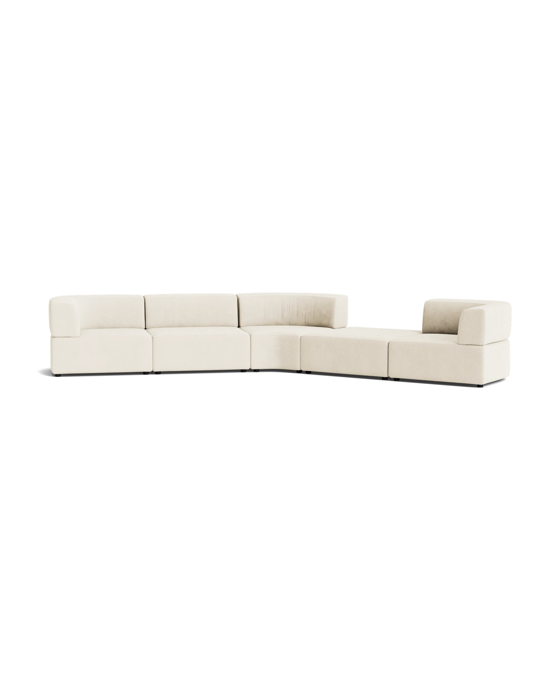 Stretch Large Angled Gap Sofa - Corduroy Off White