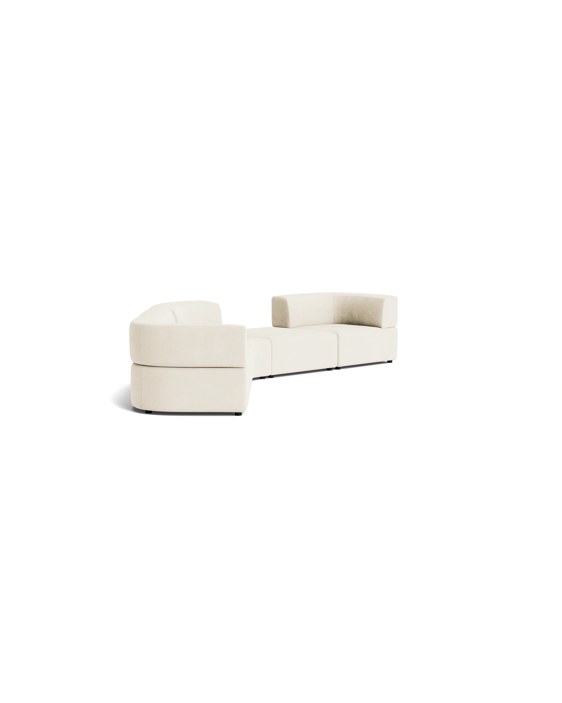 Stretch Large Angled Gap Sofa - Corduroy Off White