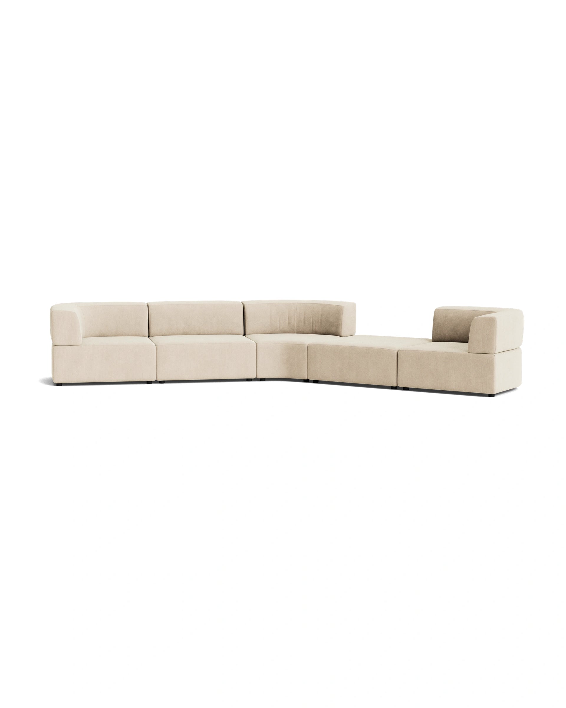 Stretch Large Angled Gap Sofa - Corduroy Mist