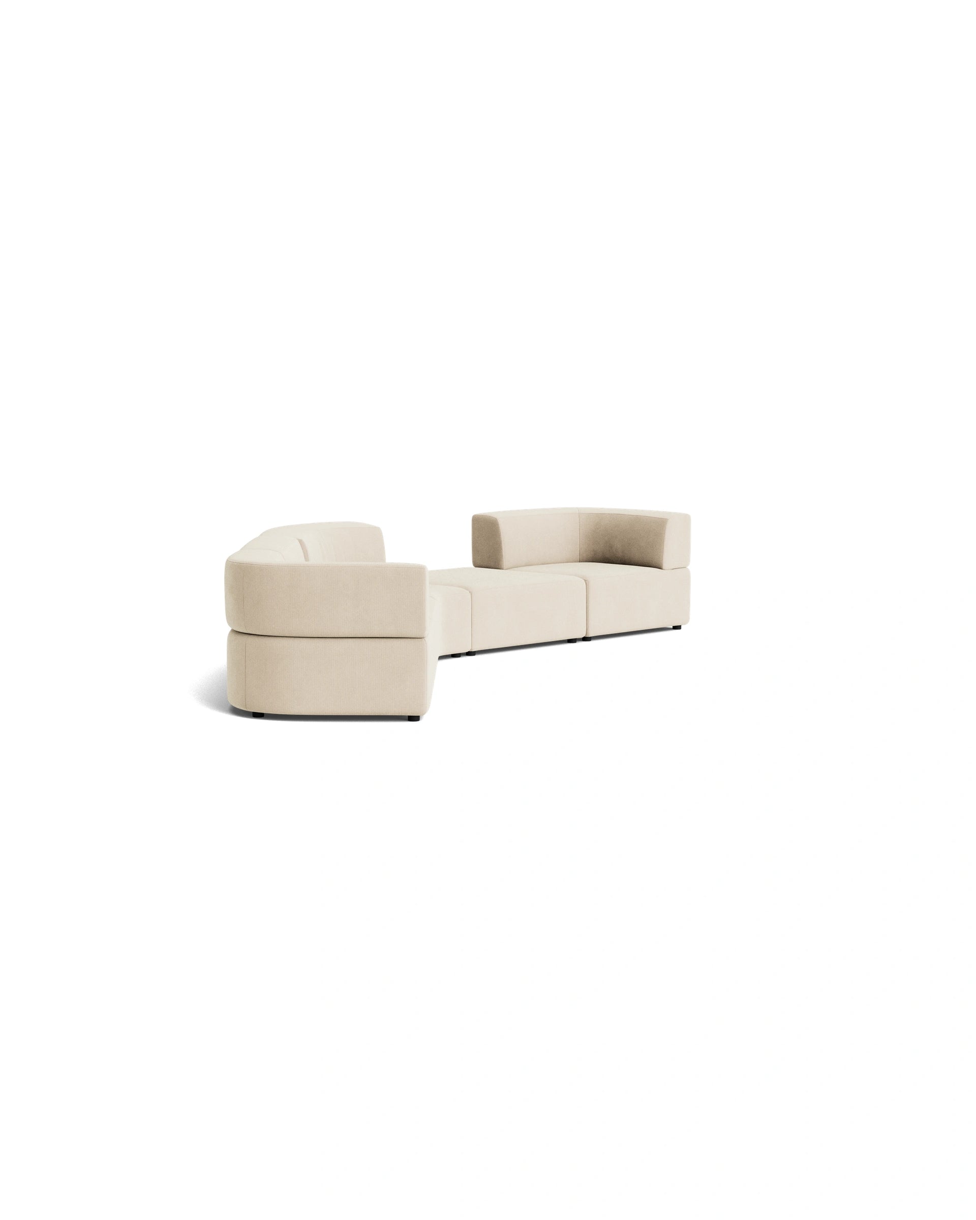Stretch Large Angled Gap Sofa - Corduroy Mist