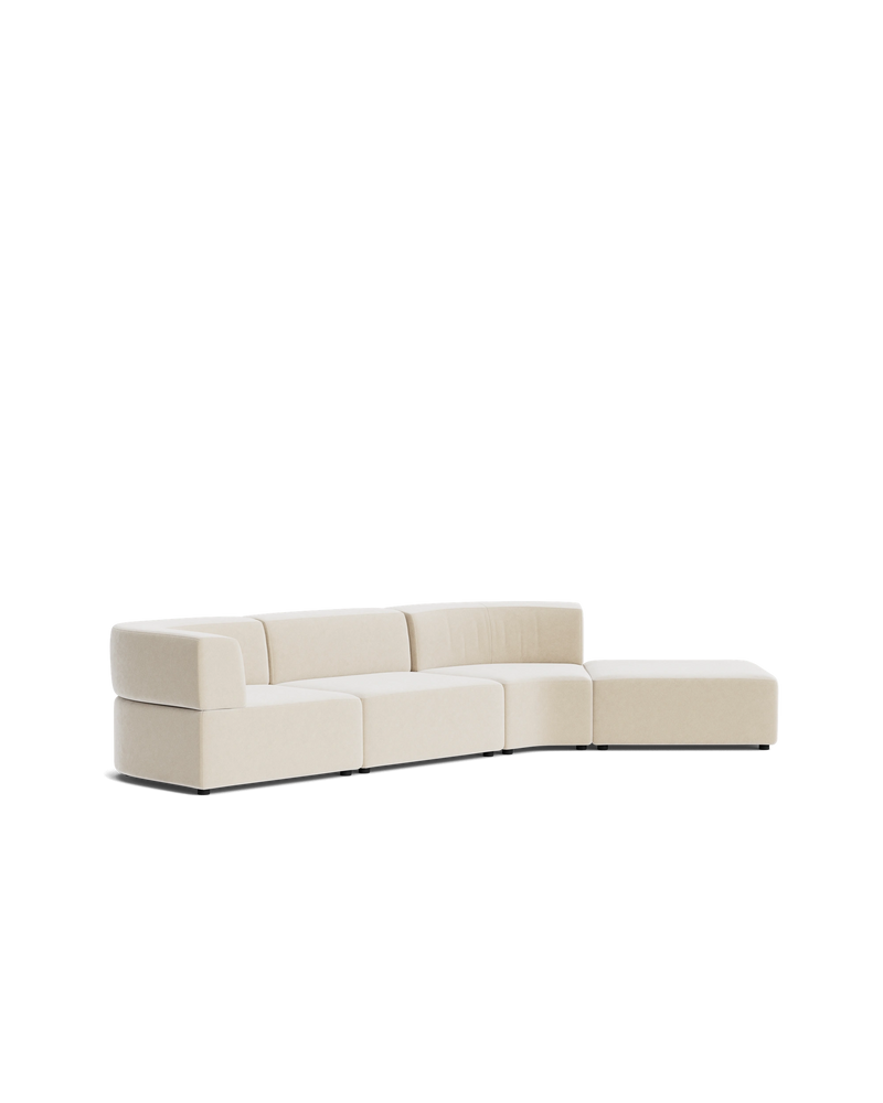 Stretch Open Angled Sofa - Eden Ecru