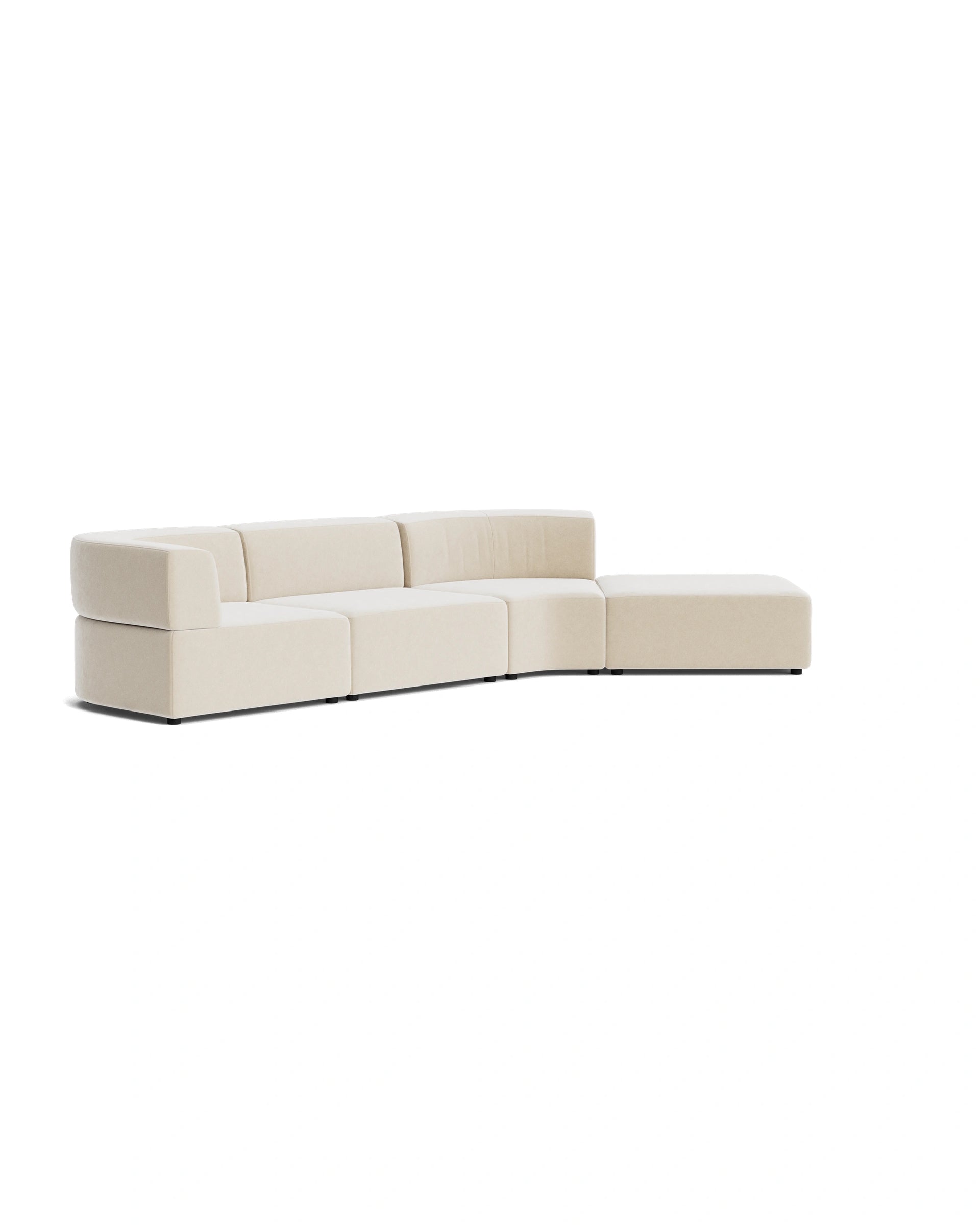 Stretch Open Angled Sofa - Eden Ecru