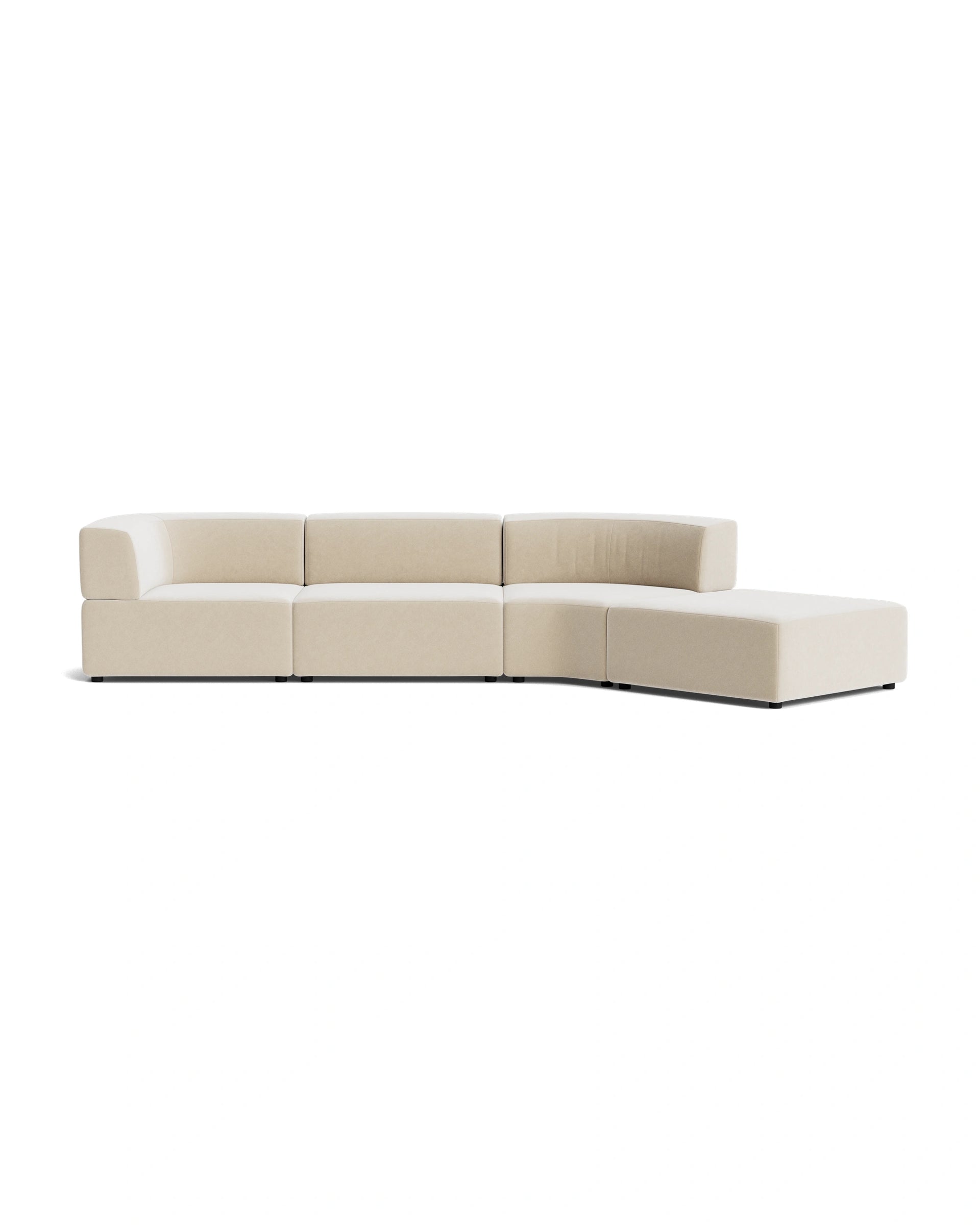 Stretch Open Angled Sofa - Eden Ecru