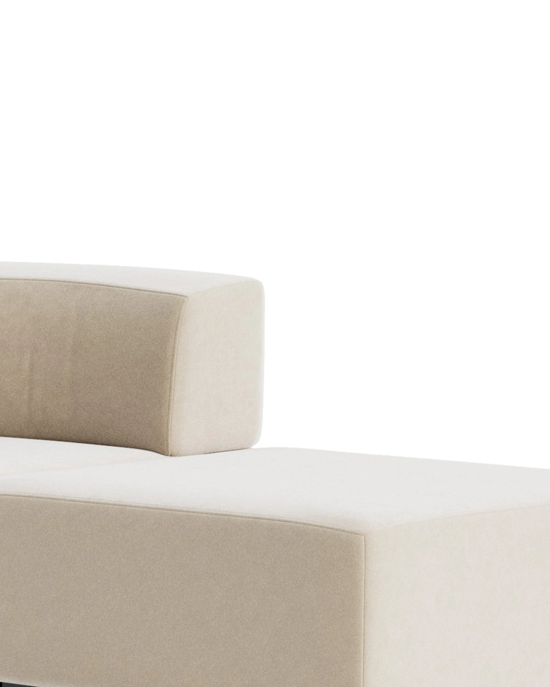 Stretch Open Angled Sofa - Eden Ecru