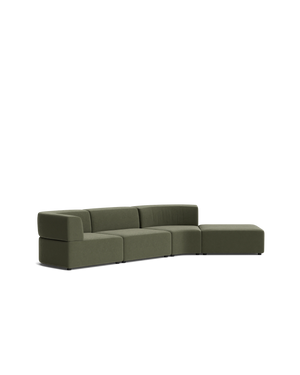 Stretch Open Angled Sofa - Eden Leaf