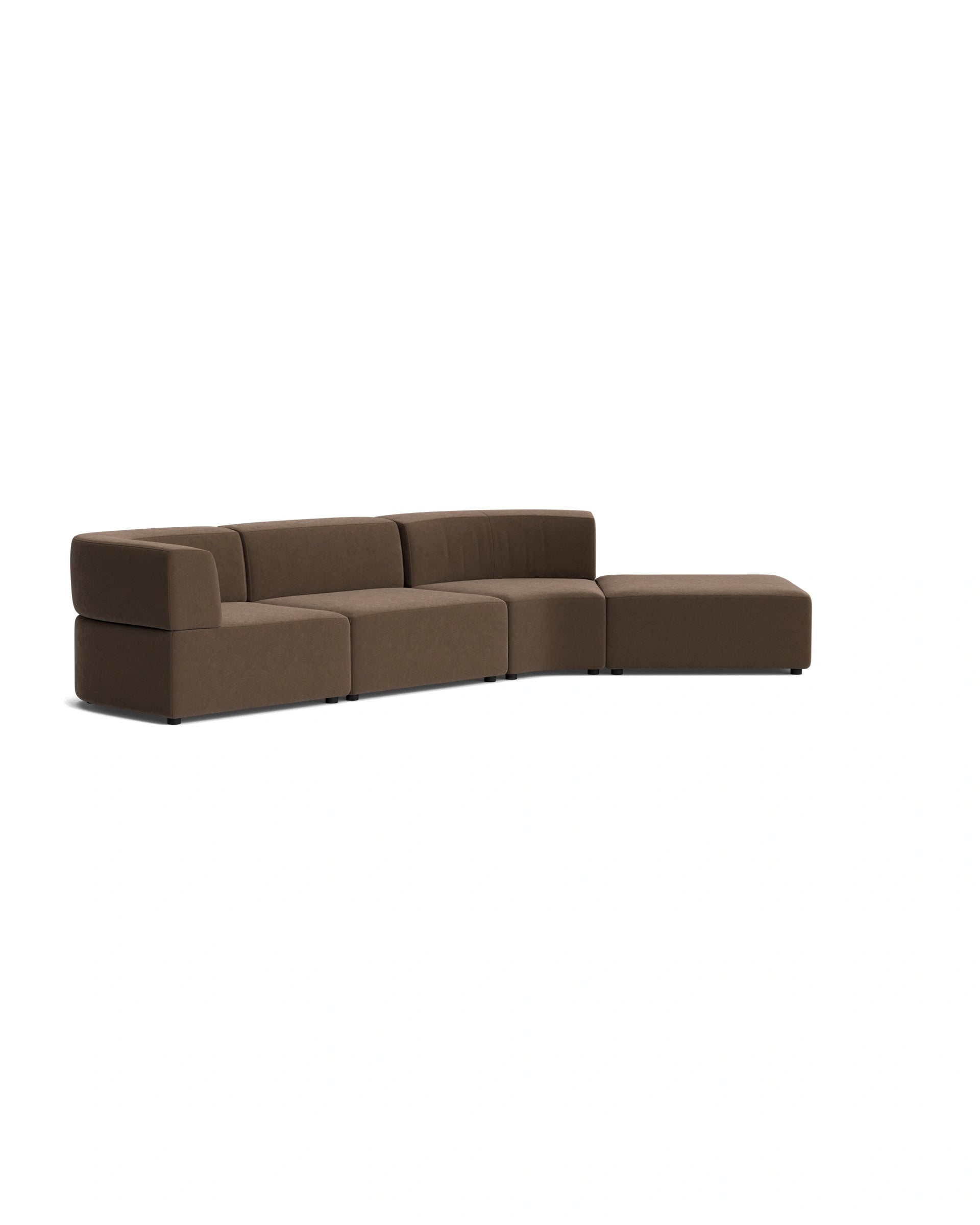 Stretch Open Angled Sofa - Eden Java