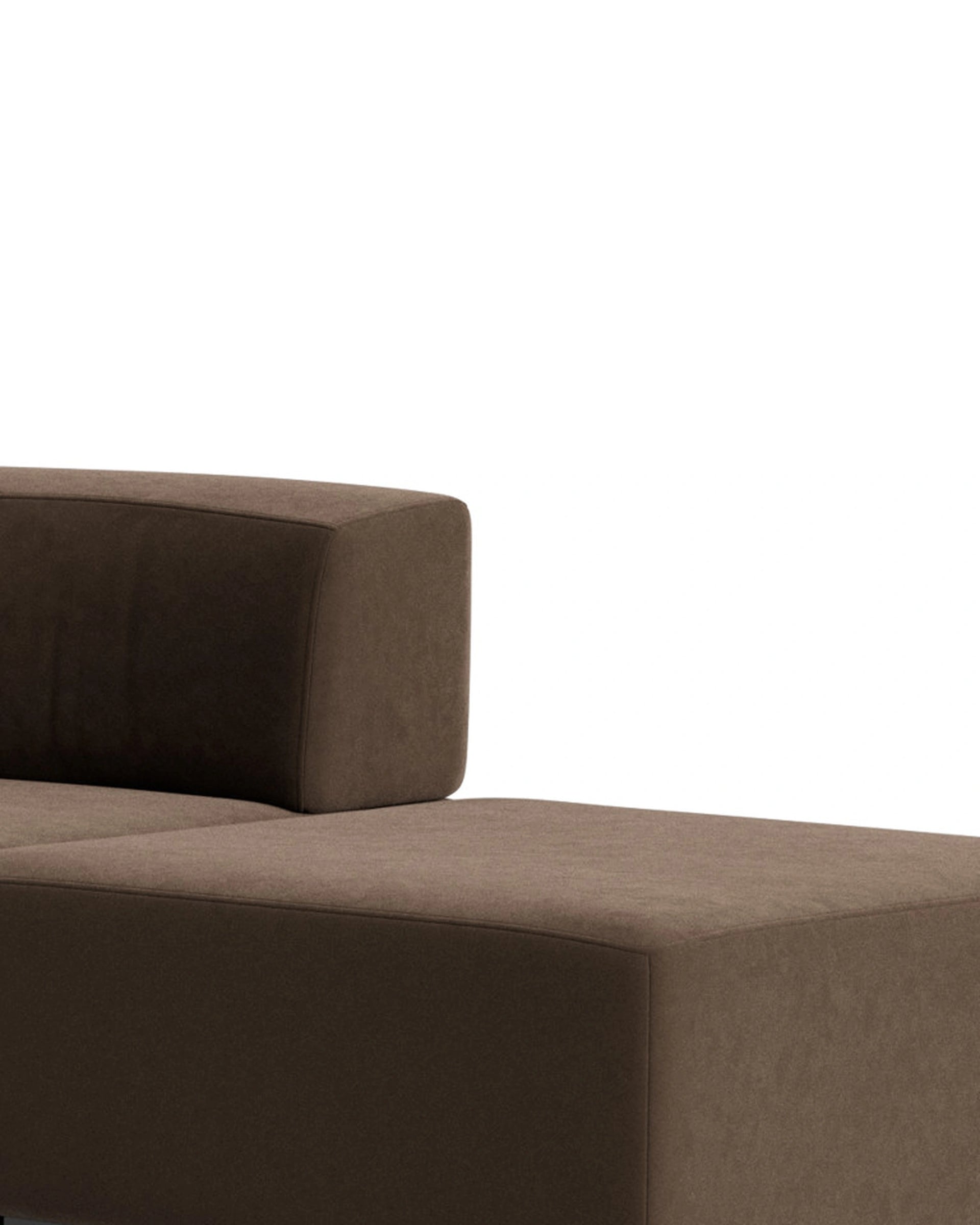 Stretch Open Angled Sofa - Eden Java
