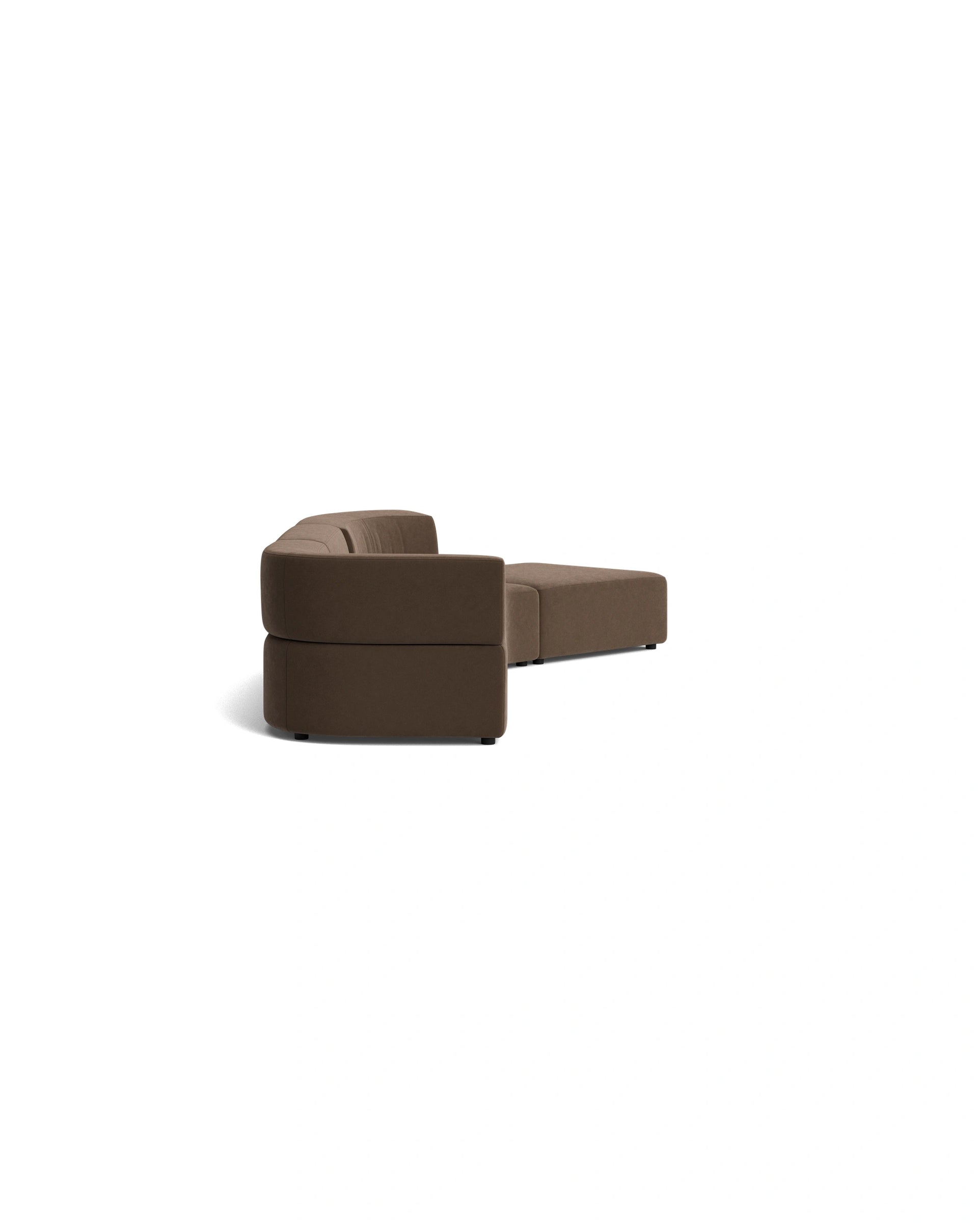 Stretch Open Angled Sofa - Eden Java