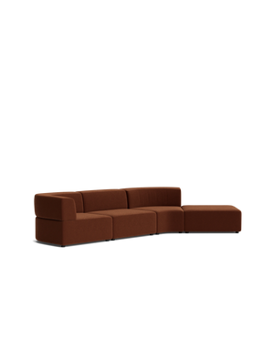 Stretch Open Angled Sofa - Eden Brick