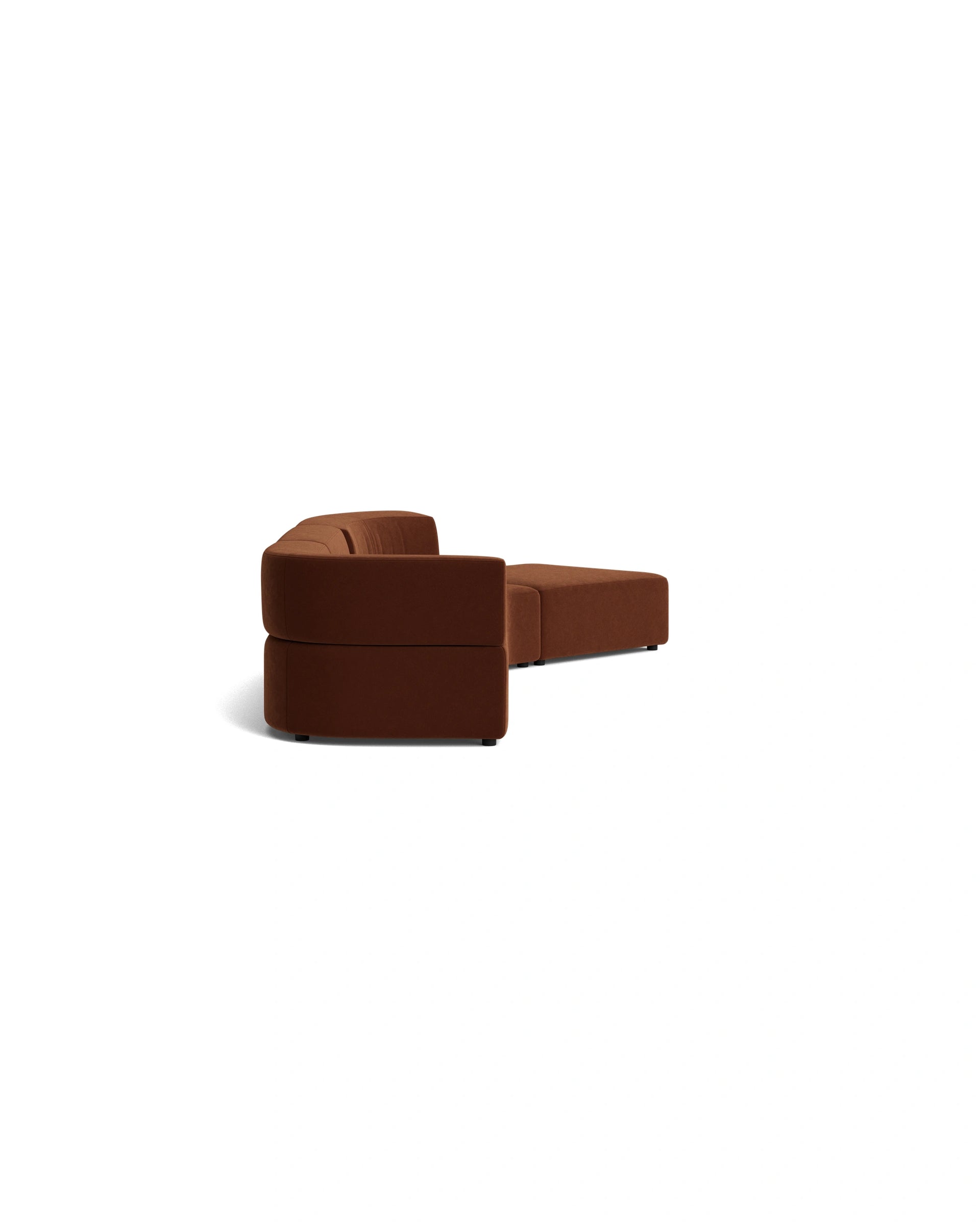 Stretch Open Angled Sofa - Eden Brick