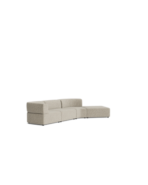 Stretch Open Angled Sofa - Fleck Smoke