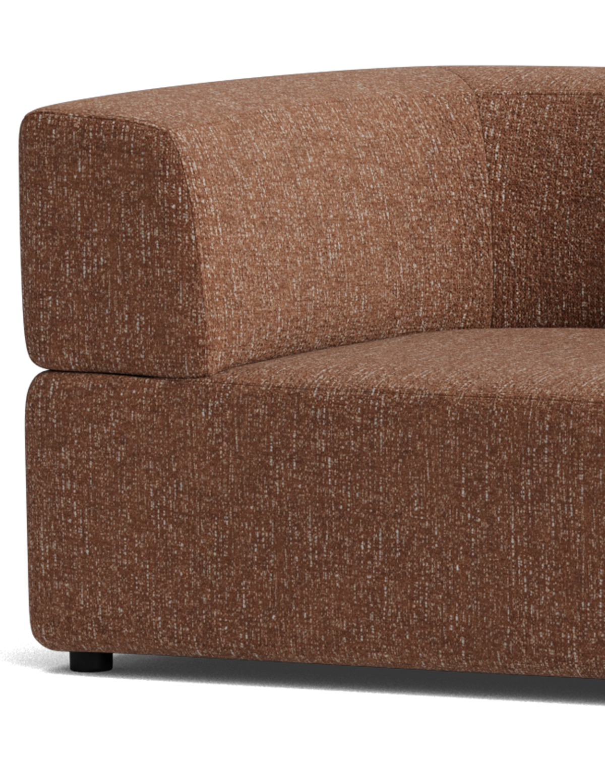 Stretch Open Angled Sofa - Fleck Rust