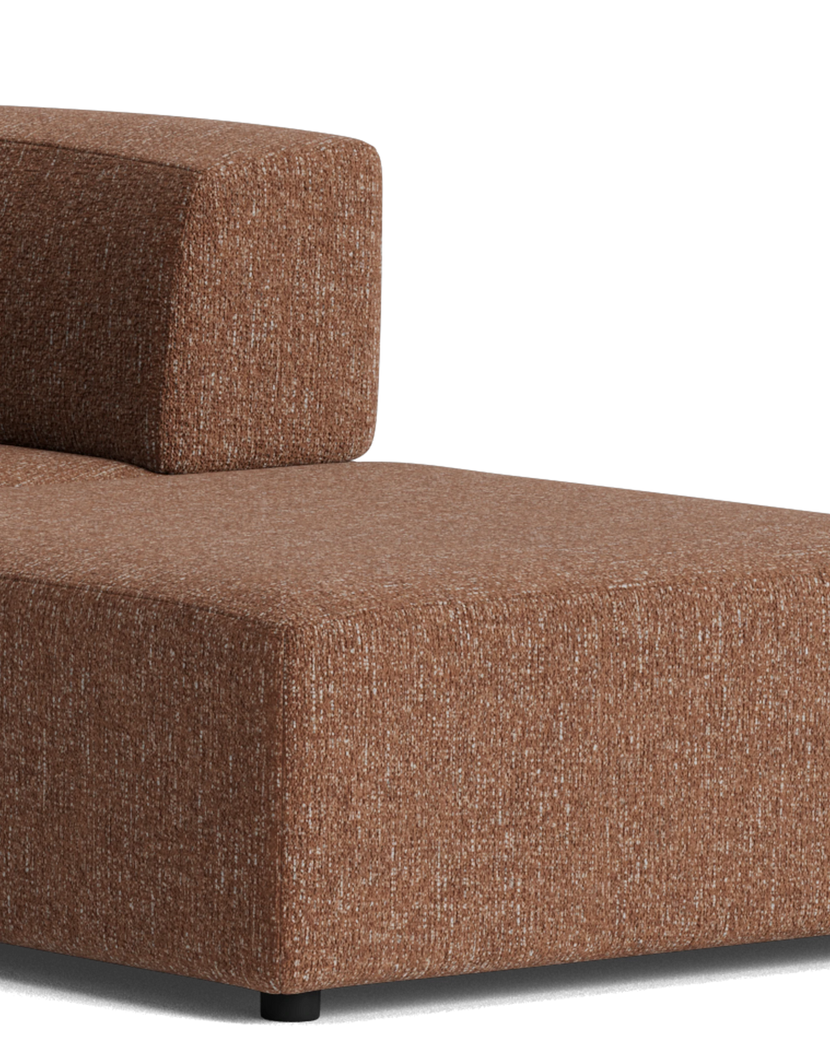 Stretch Open Angled Sofa - Fleck Rust