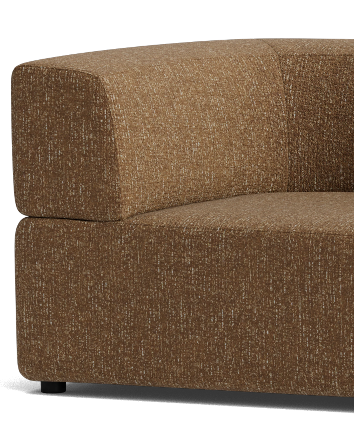Stretch Open Angled Sofa - Fleck Ginger