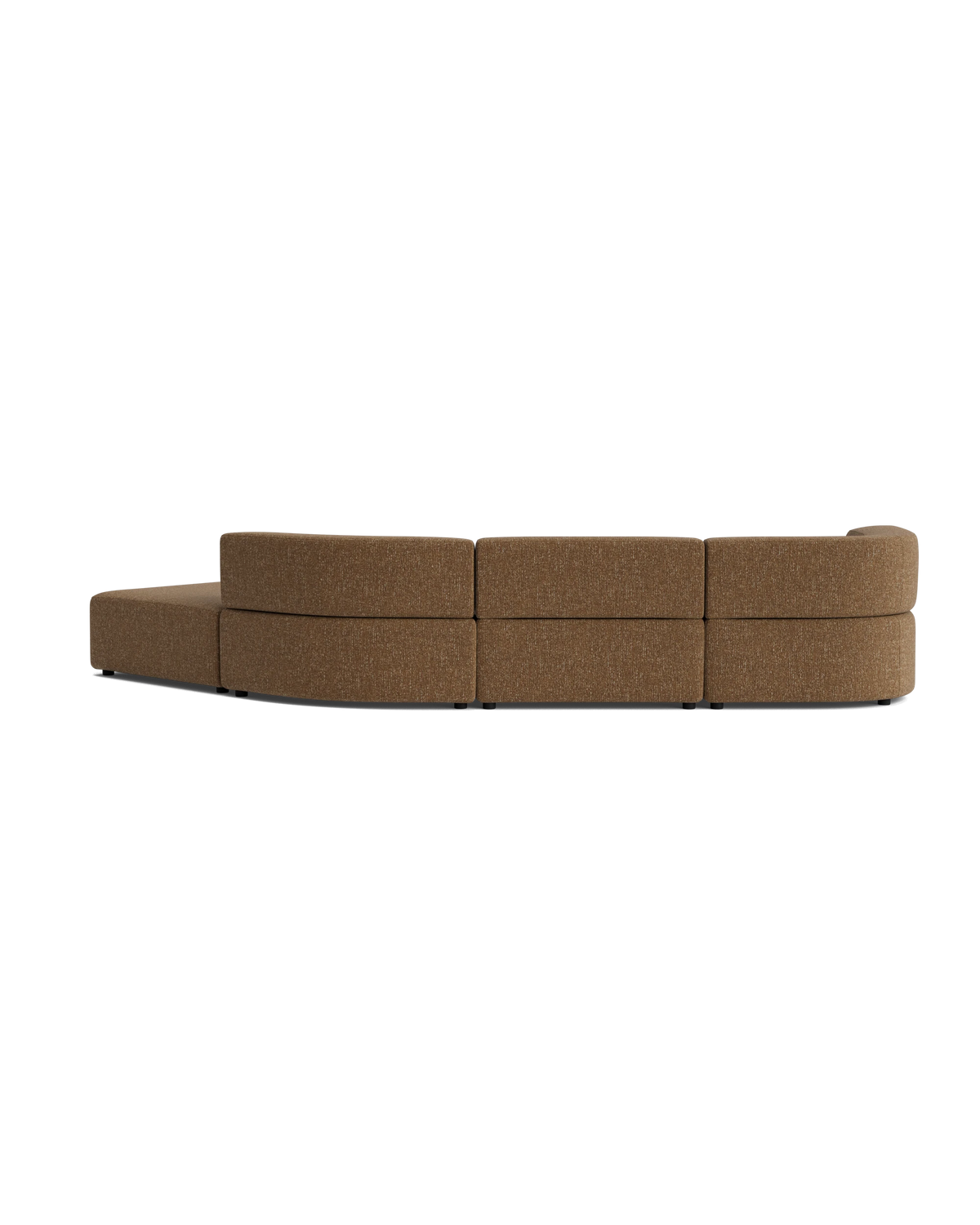 Stretch Open Angled Sofa - Fleck Ginger