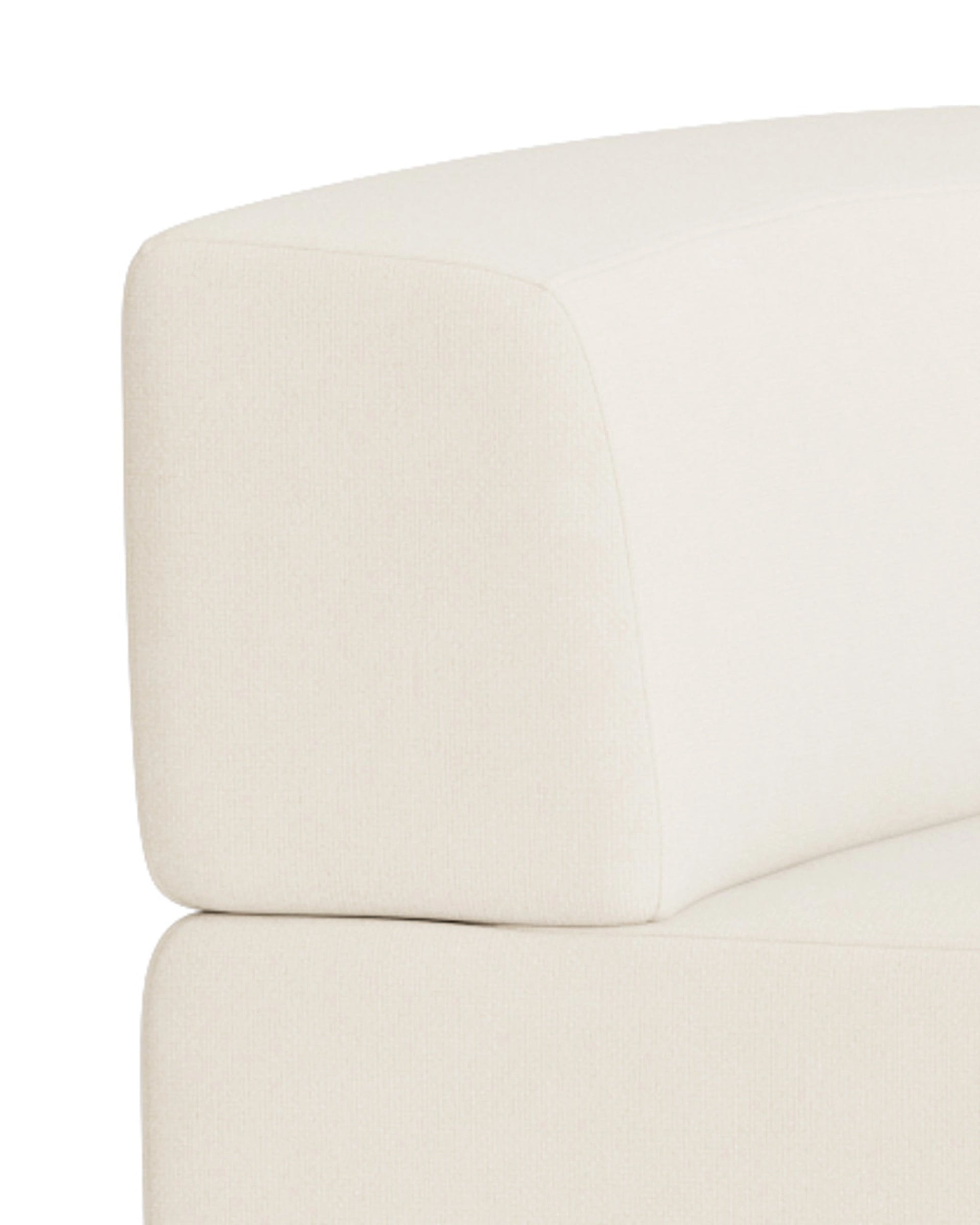 Stretch Open Angled Sofa - Fossil Vanilla