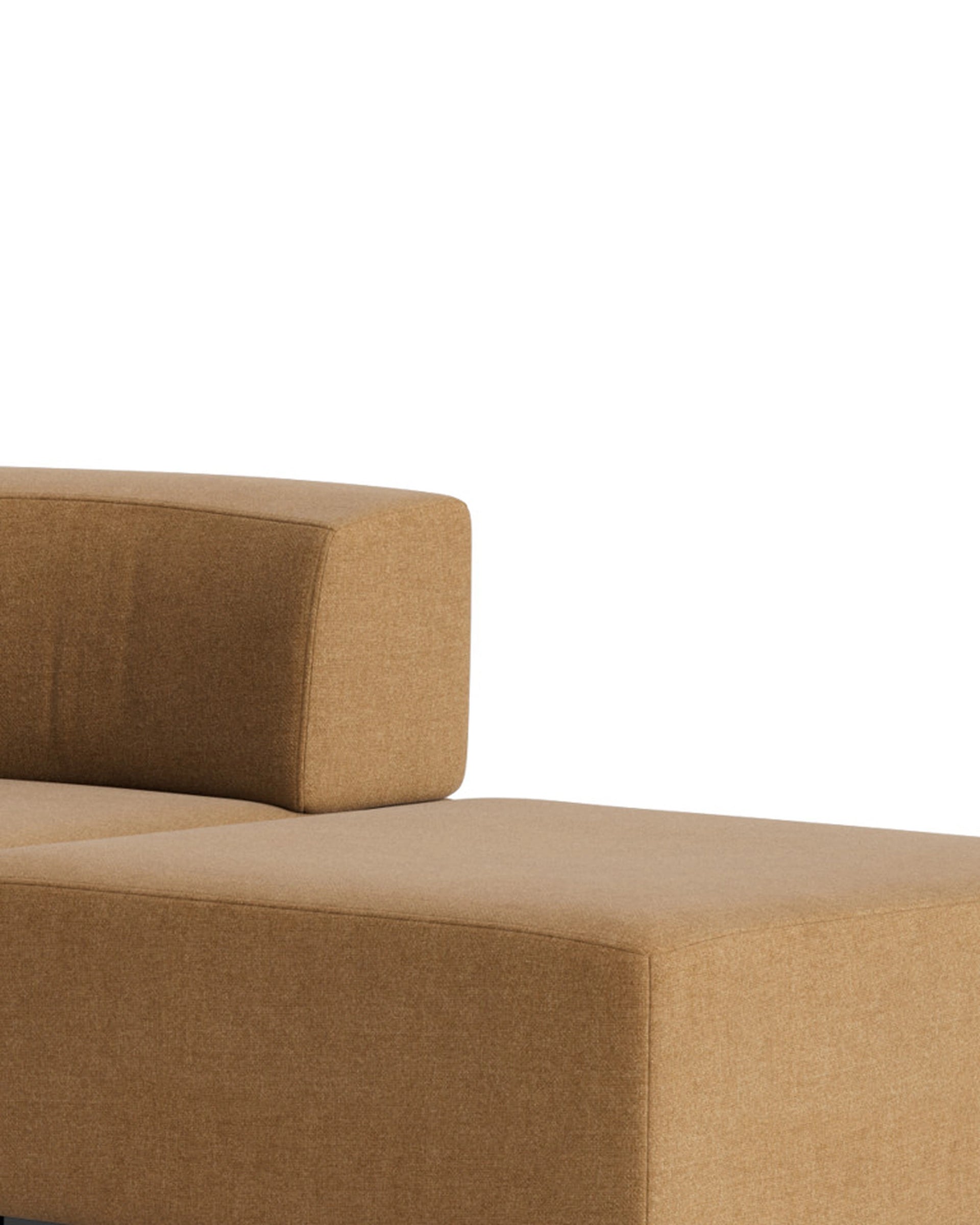Stretch Open Angled Sofa - Fossil Fawn
