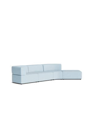Stretch Open Angled Sofa - Fossil Powder Blue