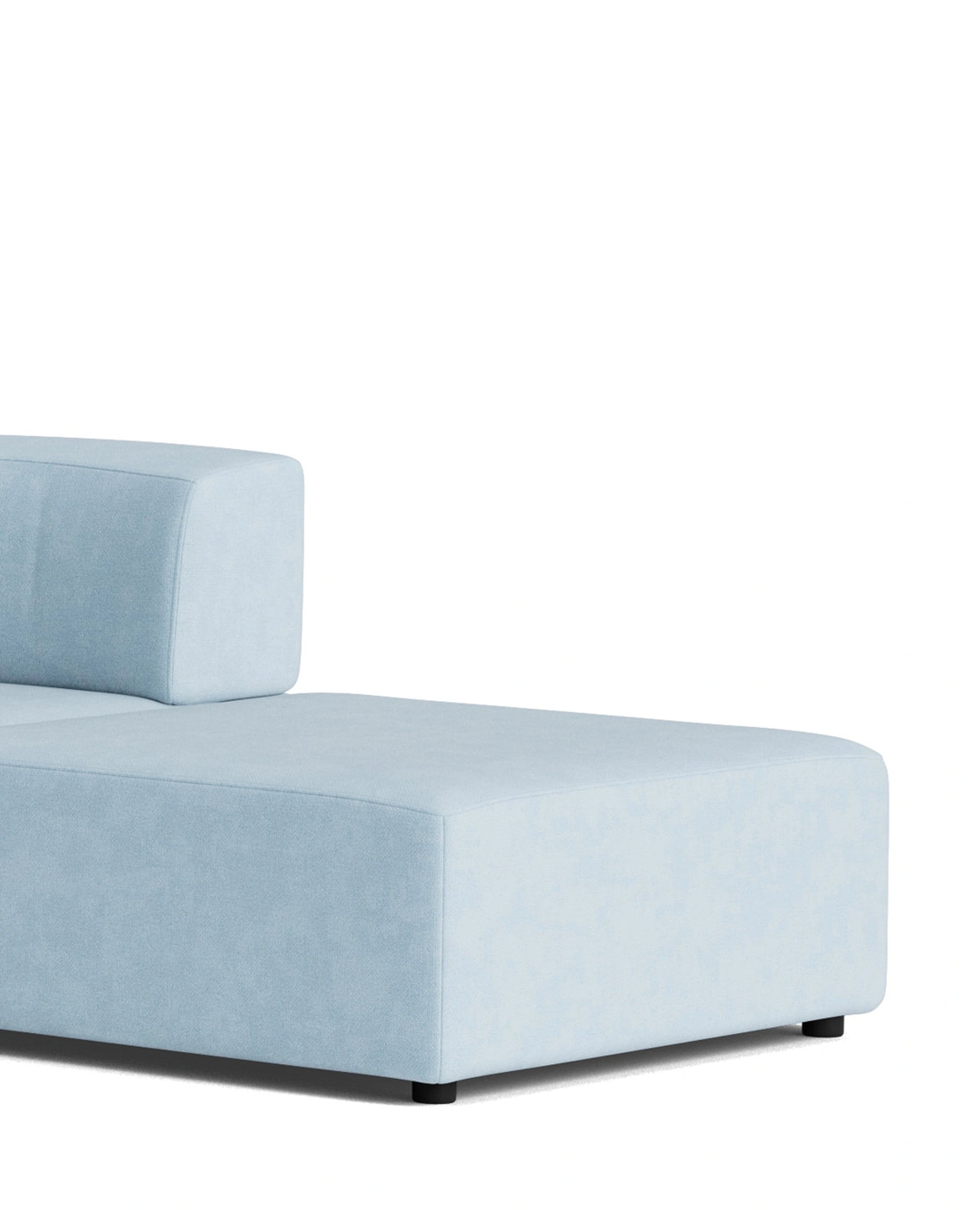 Stretch Open Angled Sofa - Fossil Powder Blue
