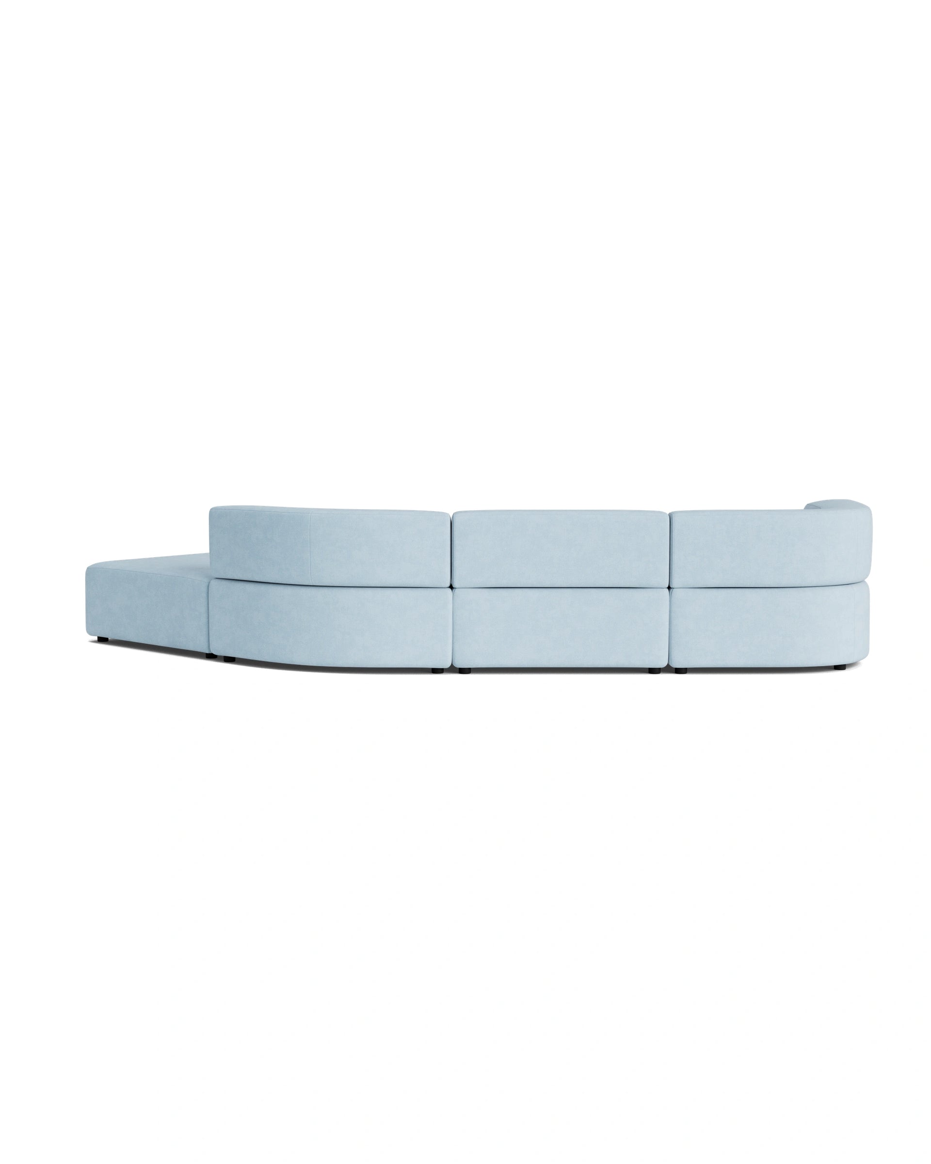 Stretch Open Angled Sofa - Fossil Powder Blue