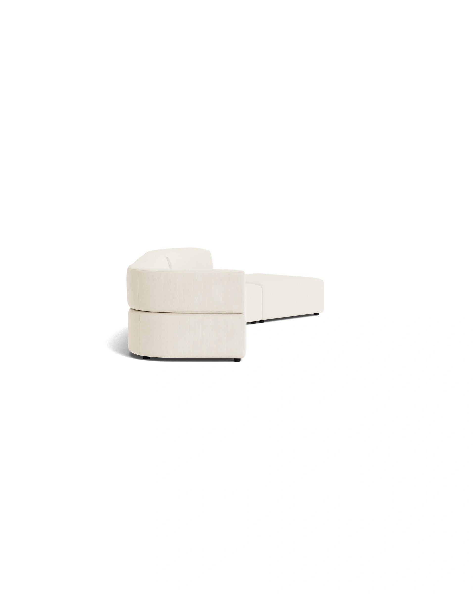 Stretch Open Angled Sofa - Corduroy Off White