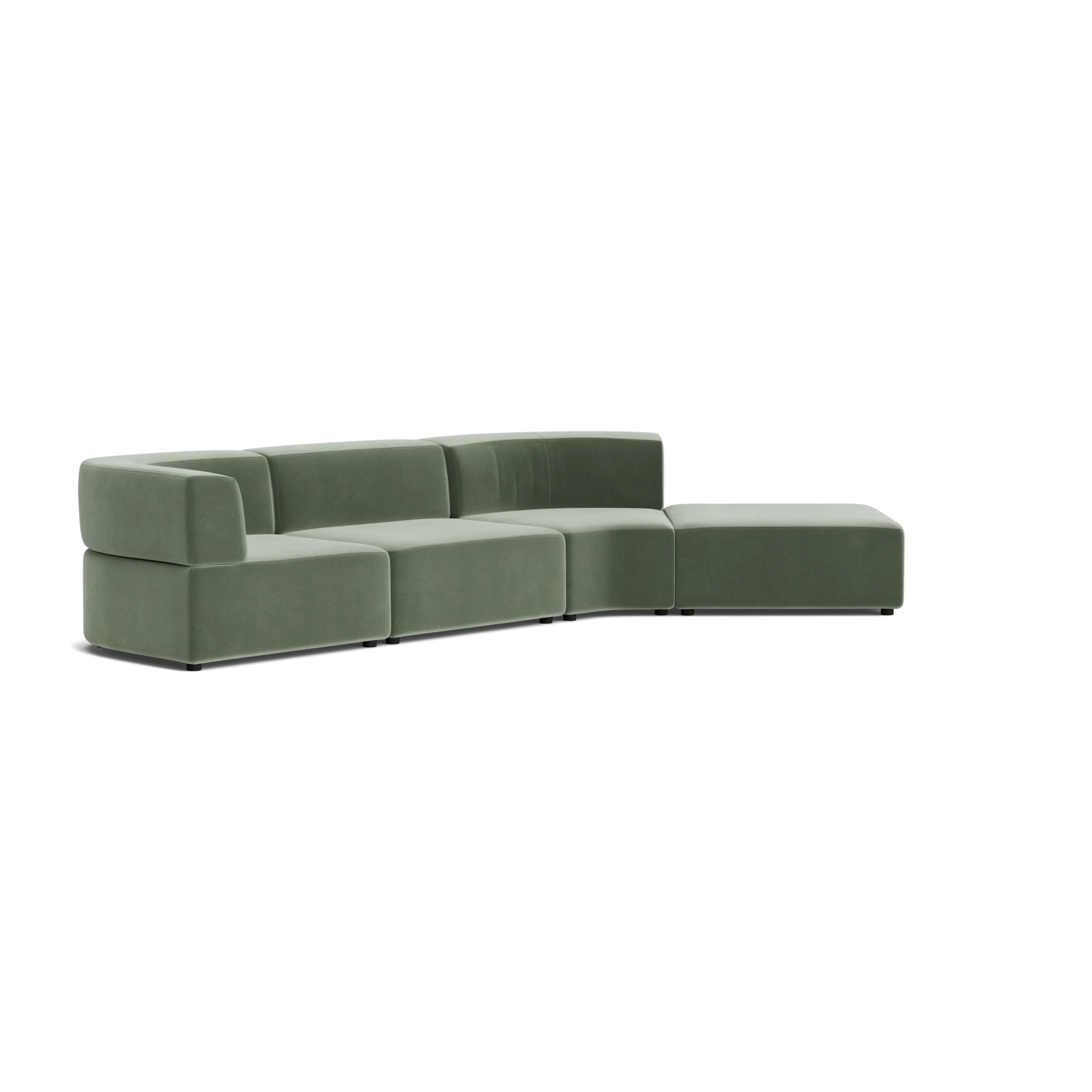 Stretch Open Angled Sofa - Opal Ocean