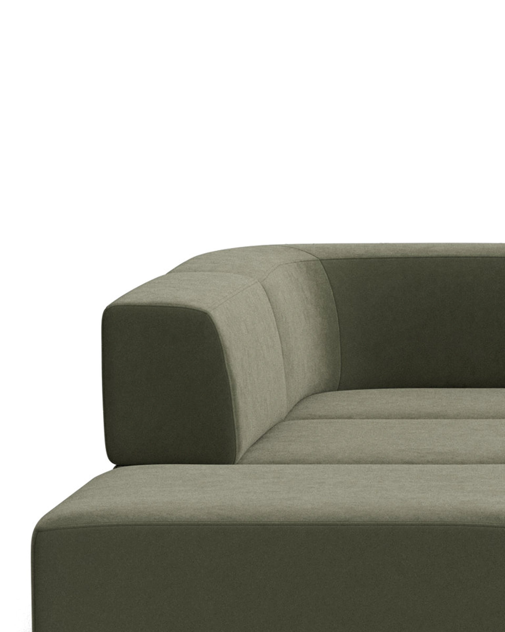 Stretch Open Corner Sofa - Eden Leaf