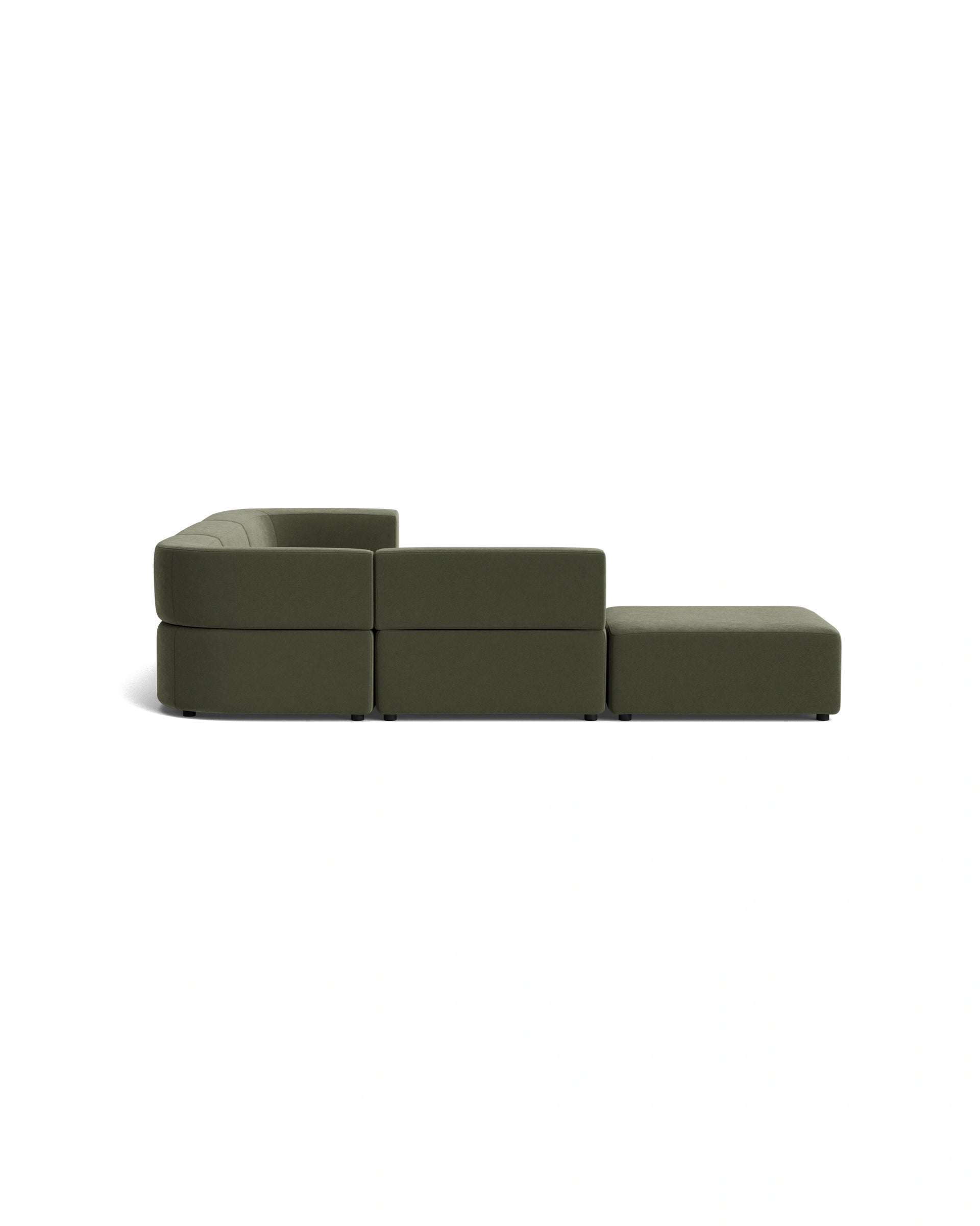 Stretch Open Corner Sofa - Eden Leaf