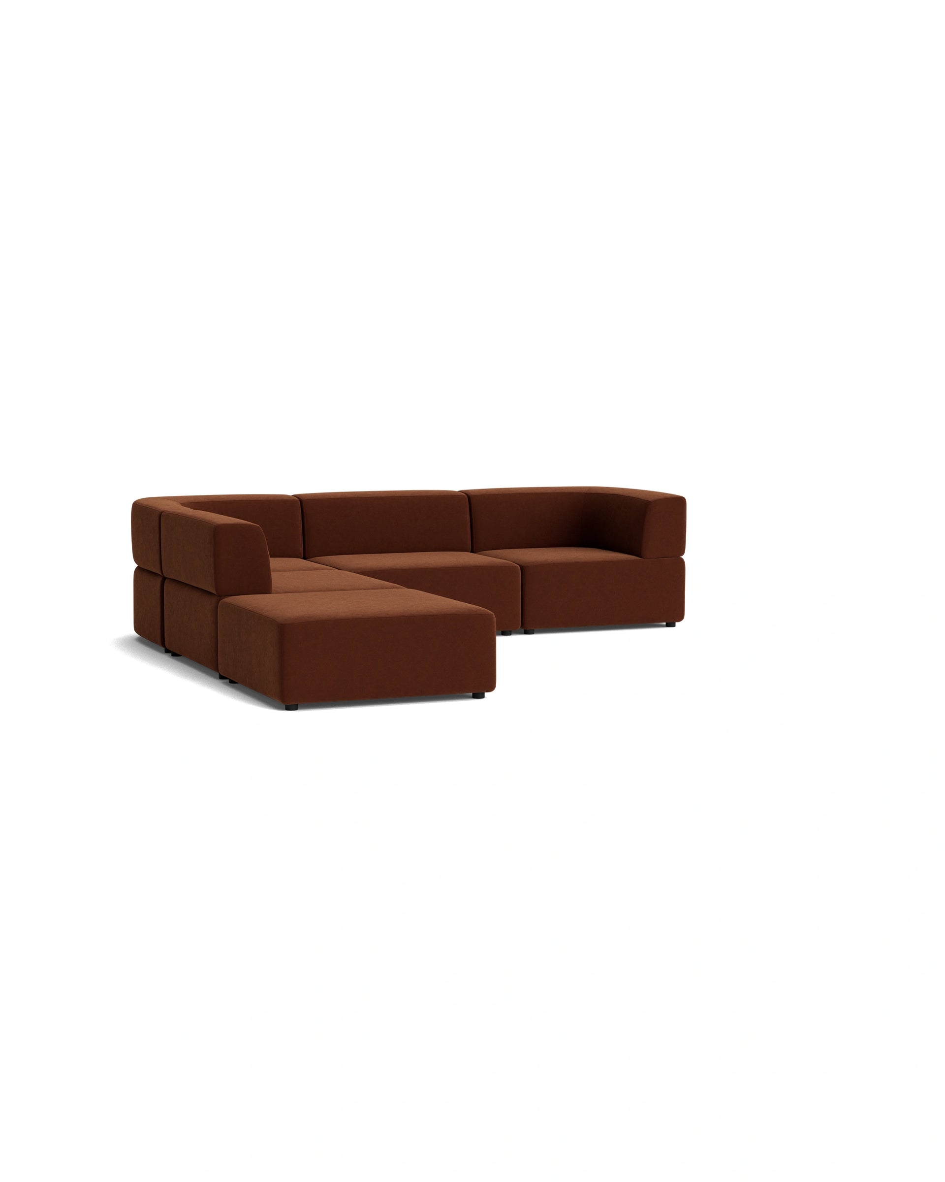 Stretch Open Corner Sofa - Eden Brick