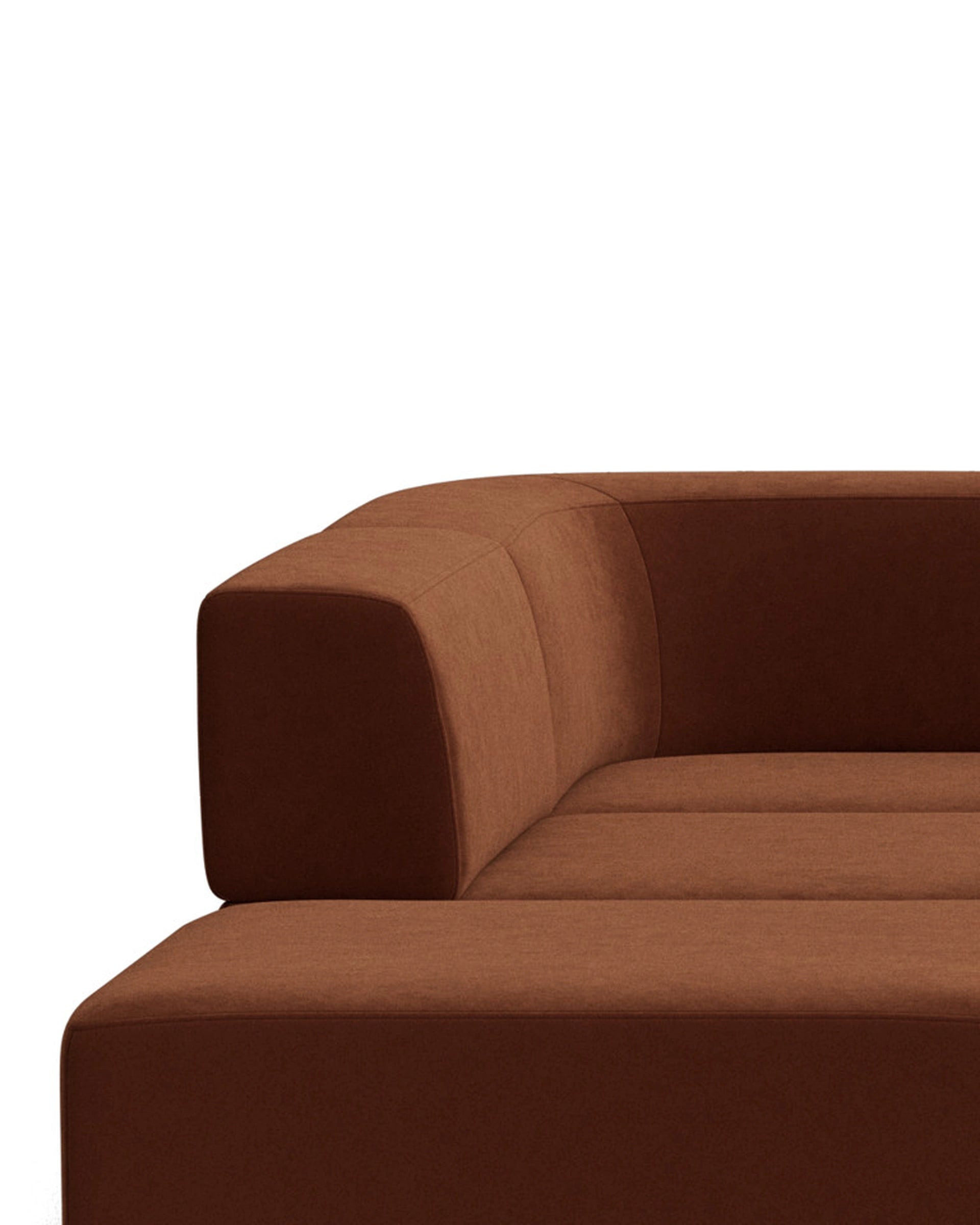 Stretch Open Corner Sofa - Eden Brick